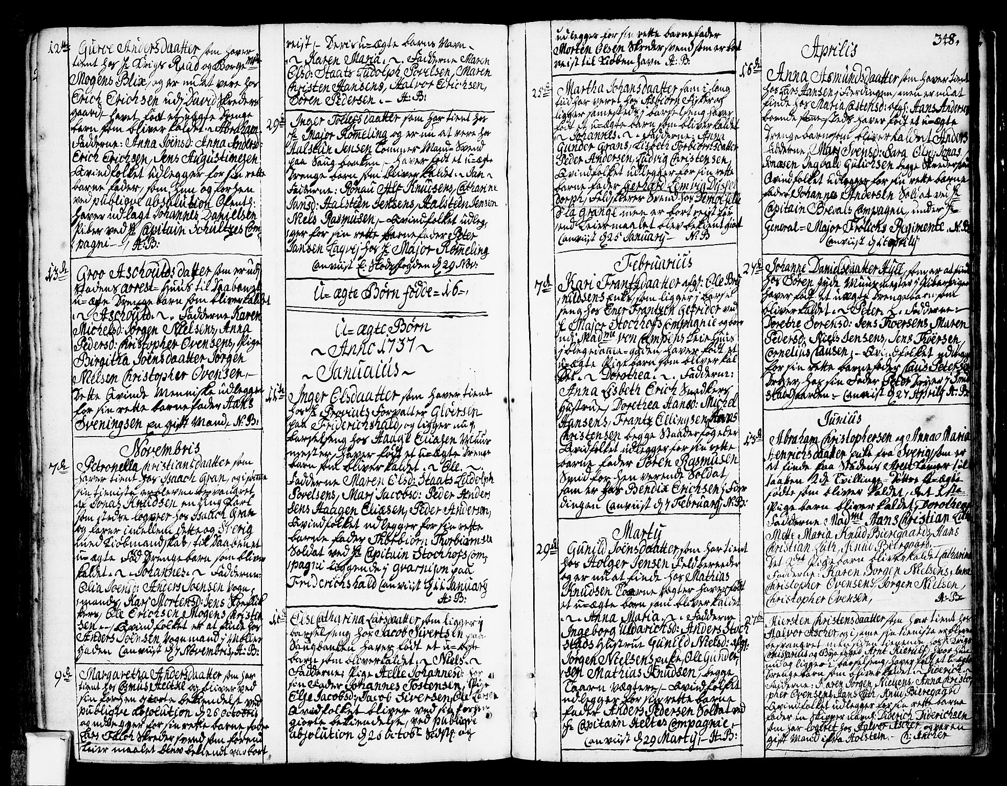 Oslo domkirke Kirkebøker, SAO/A-10752/F/Fa/L0003: Ministerialbok nr. 3, 1731-1743, s. 348