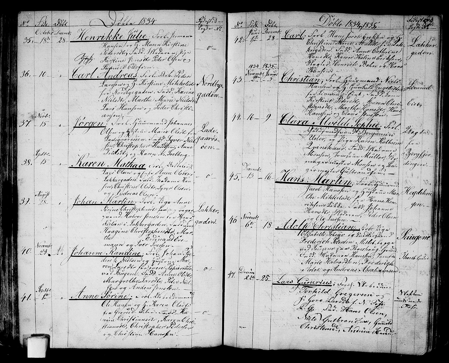 Aker prestekontor kirkebøker, AV/SAO-A-10861/G/L0006: Klokkerbok nr. 6, 1830-1838, s. 82