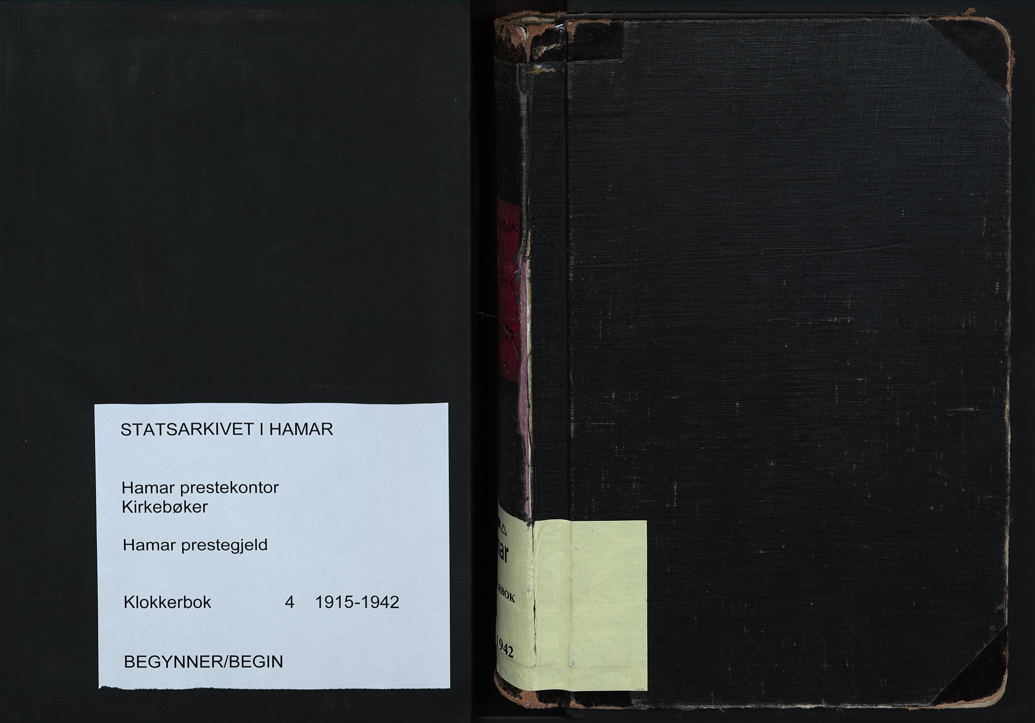 Hamar prestekontor, AV/SAH-DOMPH-002/H/Ha/Hab/L0004: Klokkerbok nr. 4, 1915-1942