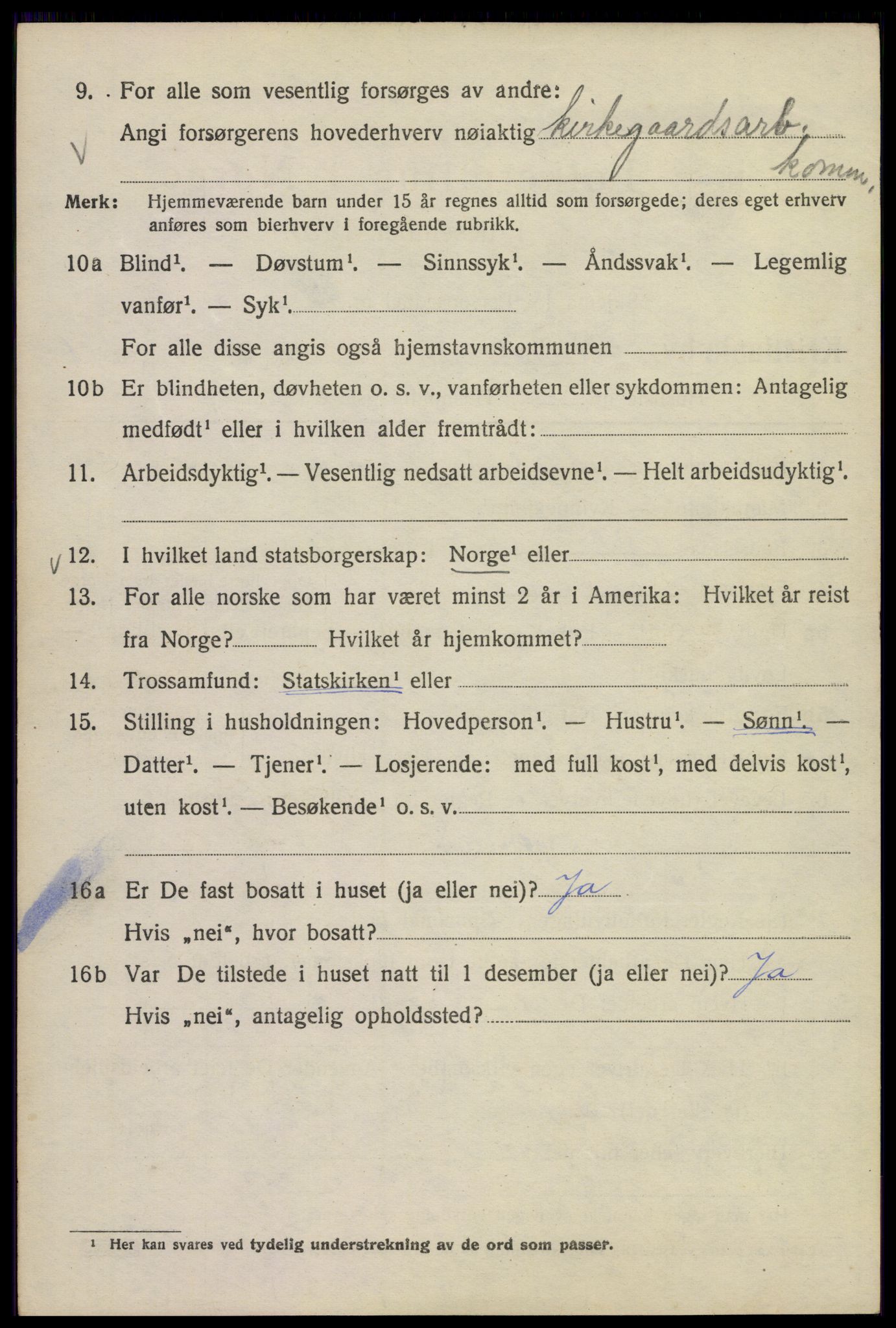SAO, Folketelling 1920 for 0301 Kristiania kjøpstad, 1920, s. 611536