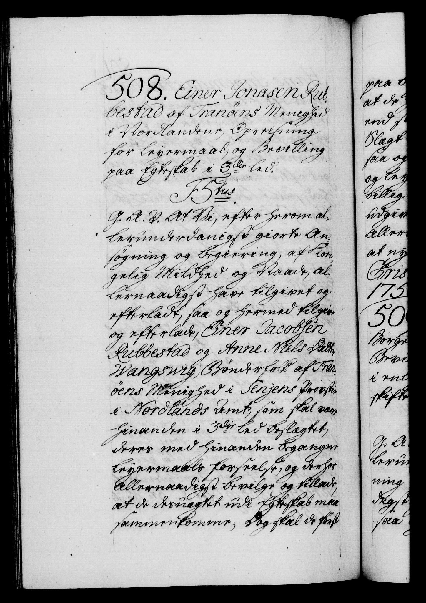 Danske Kanselli 1572-1799, AV/RA-EA-3023/F/Fc/Fca/Fcaa/L0039: Norske registre, 1755-1756, s. 801b