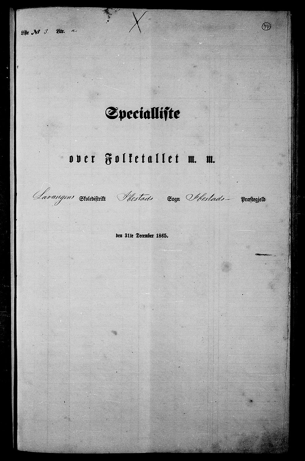 RA, Folketelling 1865 for 1917P Ibestad prestegjeld, 1865, s. 69