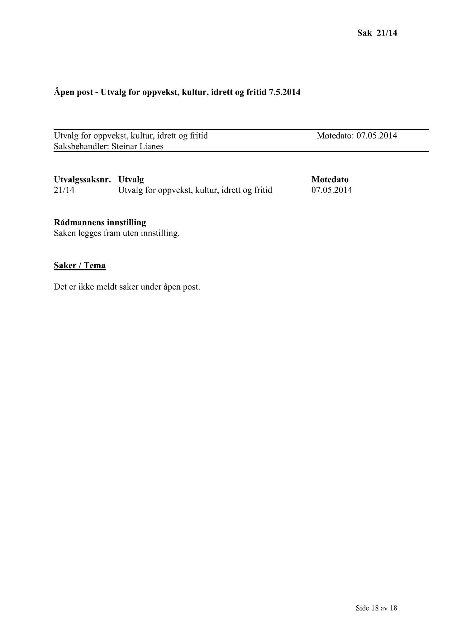 Klæbu Kommune, TRKO/KK/04-UO/L005: Utvalg for oppvekst - Møtedokumenter, 2014, s. 341