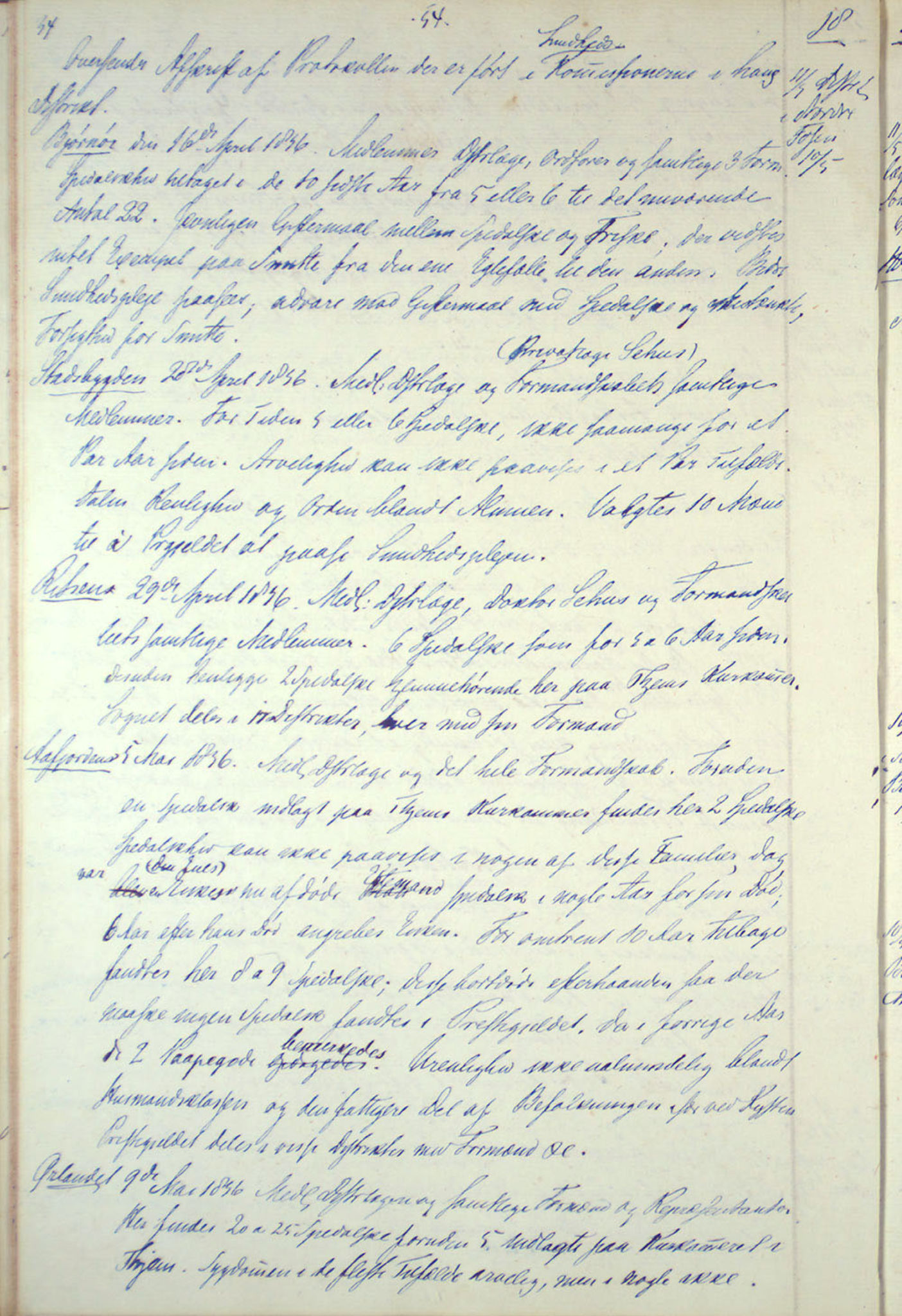 Lepraarkiver - Overlegen for den spedalske sykdom, AV/SAB-A-61001/B.c/L0001: Journal, 1854-1859, s. 34