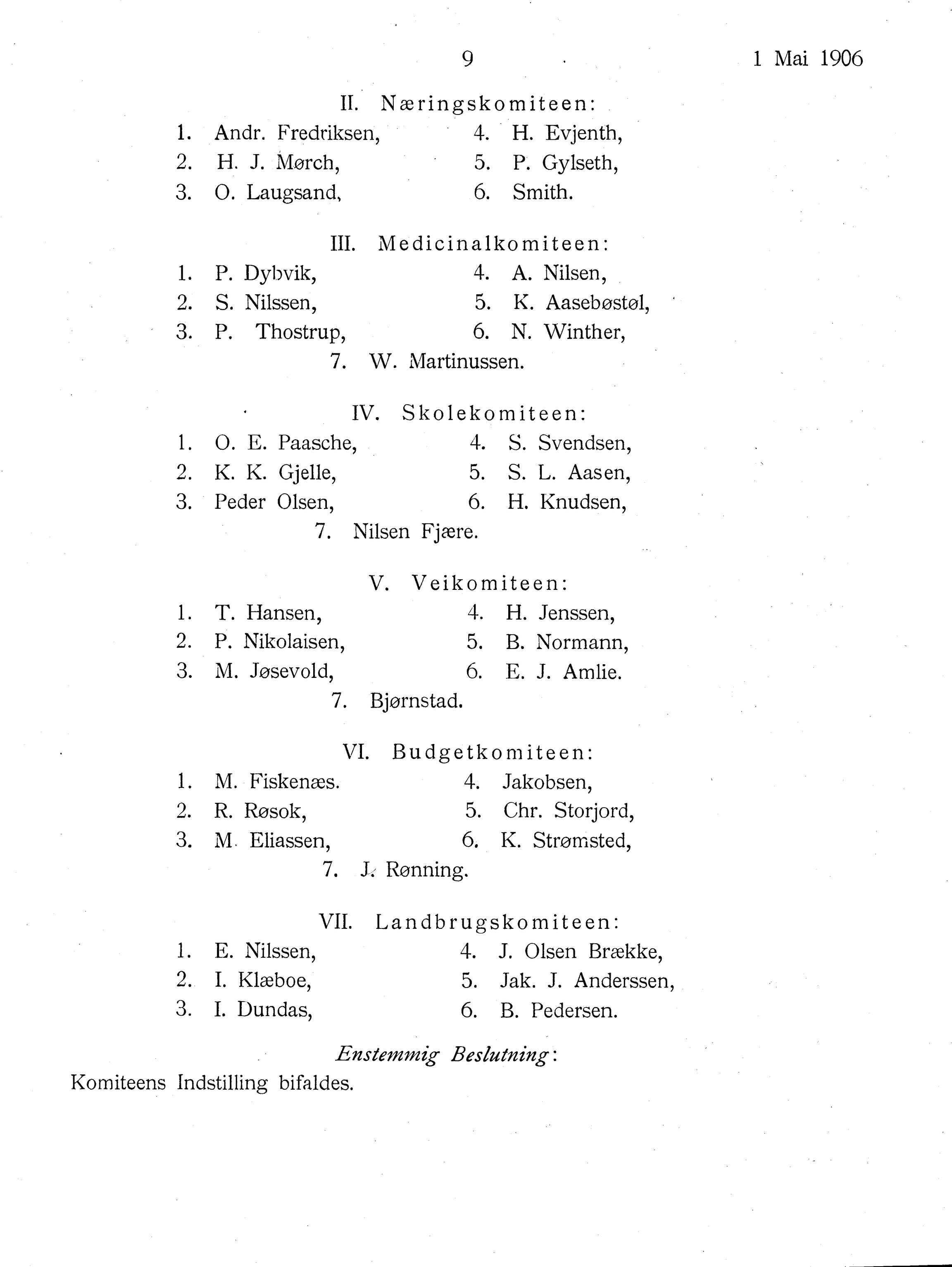 Nordland Fylkeskommune. Fylkestinget, AIN/NFK-17/176/A/Ac/L0029: Fylkestingsforhandlinger 1906, 1906