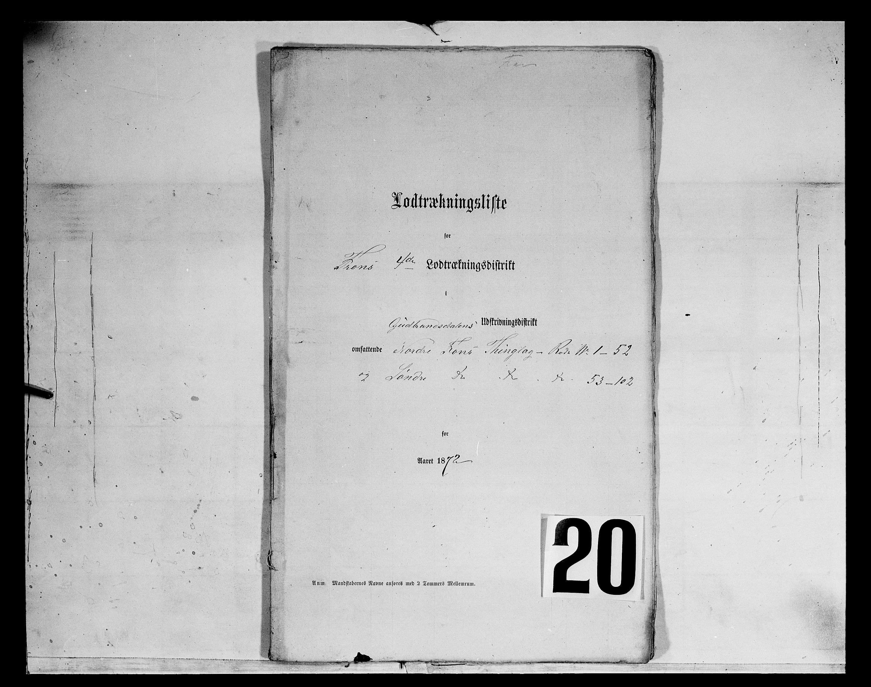 Fylkesmannen i Oppland, SAH/FYO-002/1/K/Kg/L1174: Fron, Nordre og Søndre Fron, Vågå, 1860-1879, s. 186