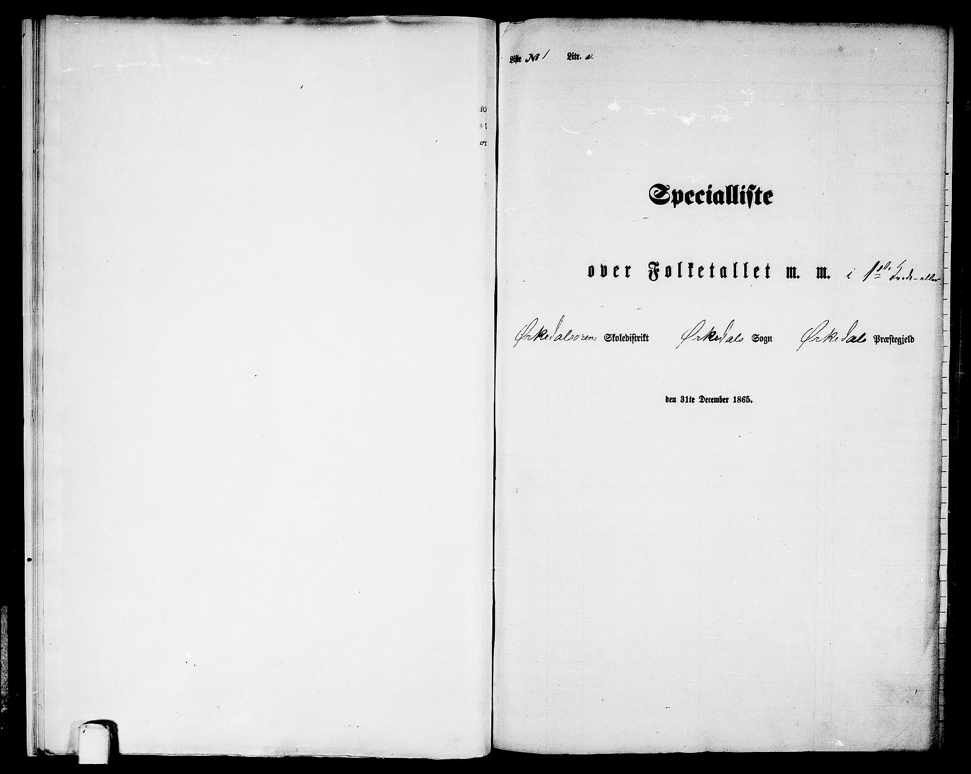 RA, Folketelling 1865 for 1638P Orkdal prestegjeld, 1865, s. 14