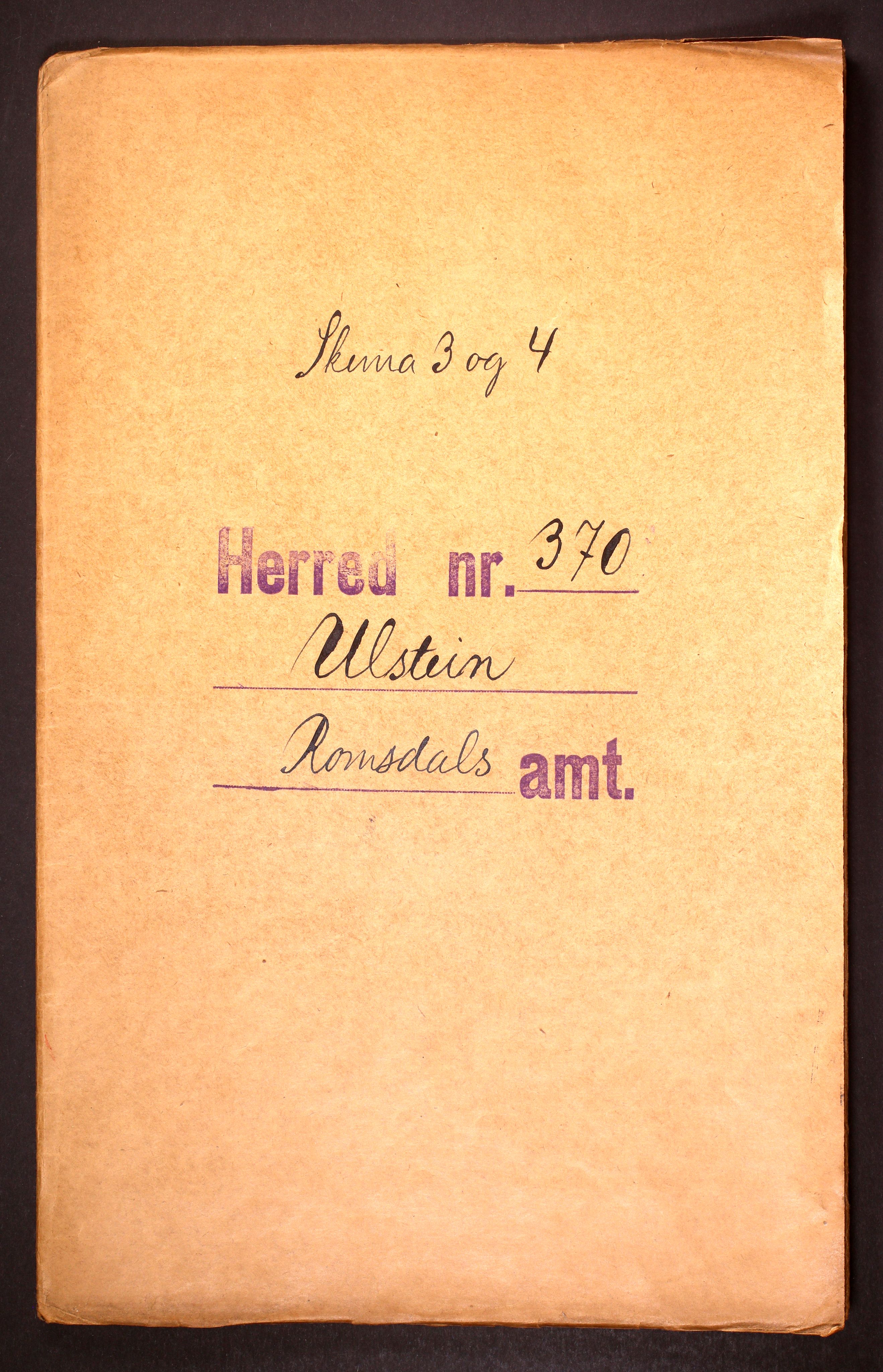 RA, Folketelling 1910 for 1516 Ulstein herred, 1910, s. 1