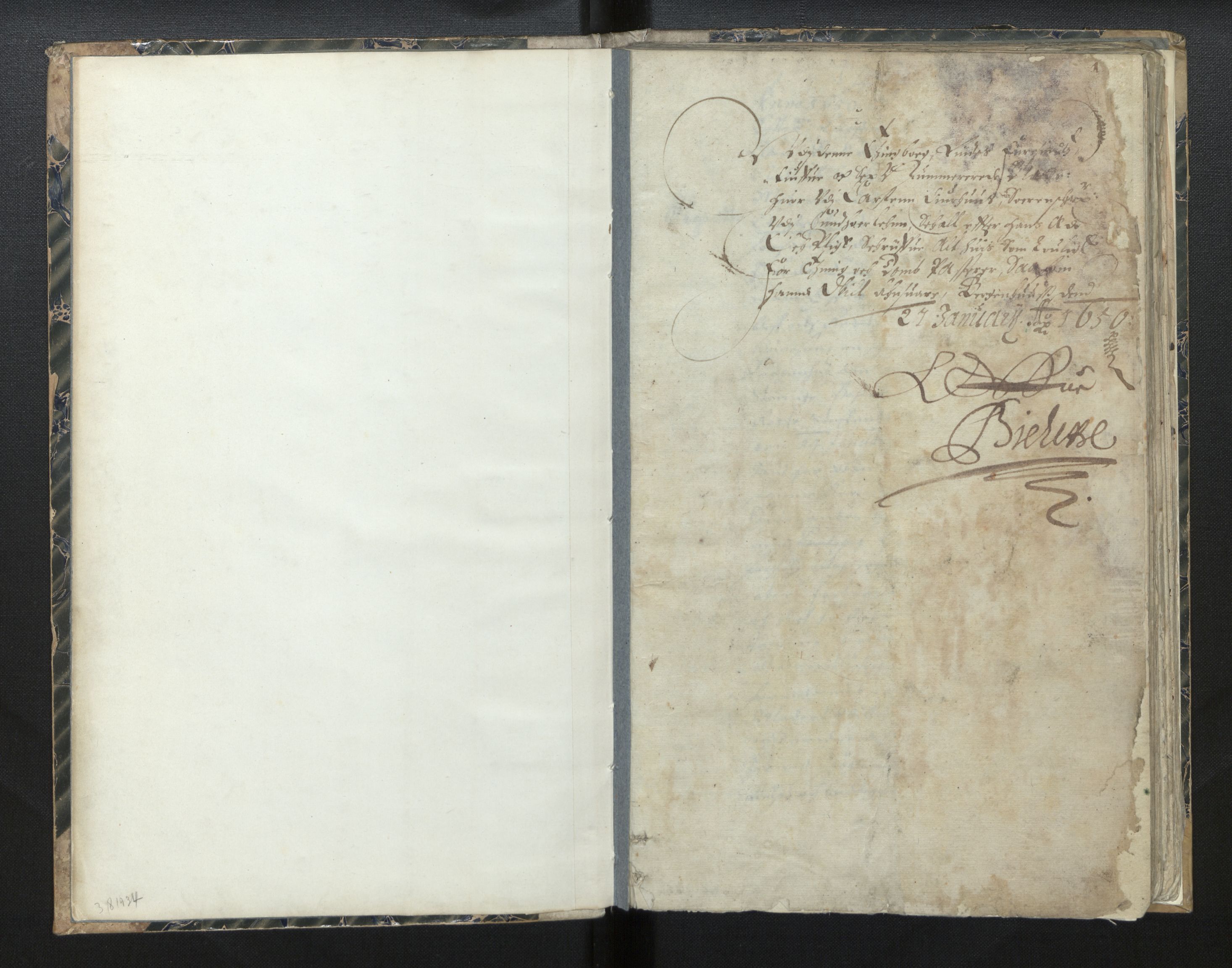 Sunnhordland sorenskrivar, AV/SAB-A-2401/1/F/Faa/L0002: Tingbøker, 1650-1651, s. 1a
