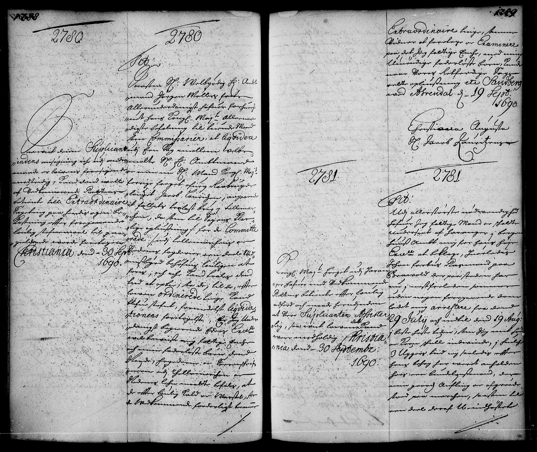 Stattholderembetet 1572-1771, AV/RA-EA-2870/Ae/L0007: Supplikasjons- og resolusjonsprotokoll, 1689-1691, s. 1288-1289