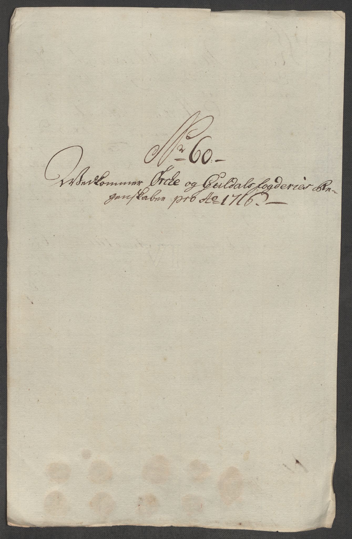 Rentekammeret inntil 1814, Reviderte regnskaper, Fogderegnskap, RA/EA-4092/R60/L3968: Fogderegnskap Orkdal og Gauldal, 1716, s. 118