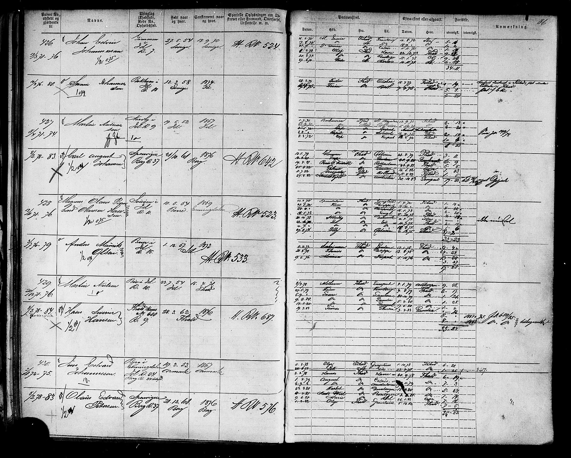 Halden mønstringskontor, AV/SAO-A-10569a/F/Fc/Fca/L0004: Annotasjonsrulle, 1868-1875, s. 90