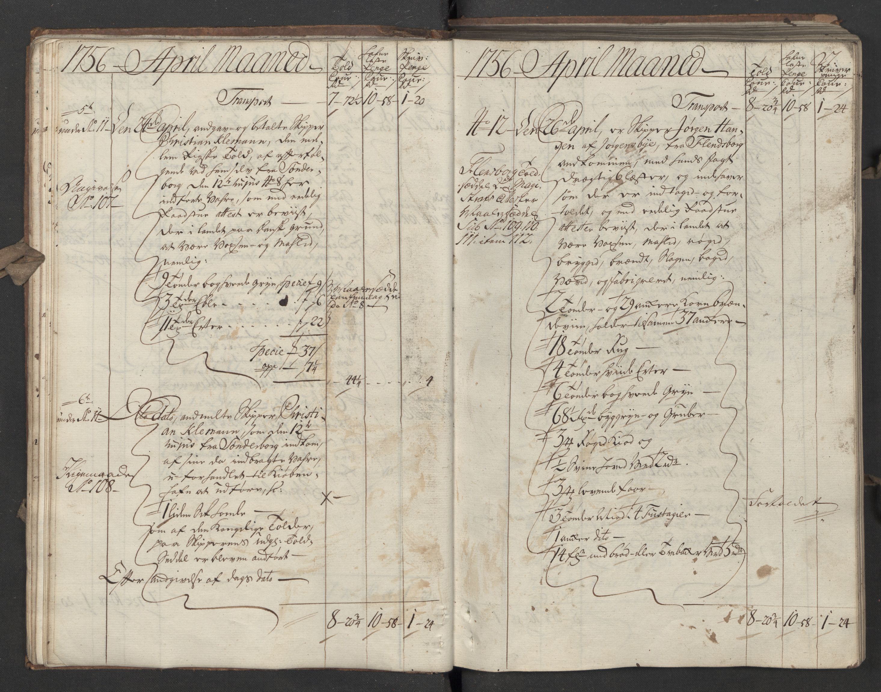 Generaltollkammeret, tollregnskaper, AV/RA-EA-5490/R05/L0026/0001: Tollregnskaper Moss, Son, Krokstad / Inngående hovedtollbok, 1756, s. 27