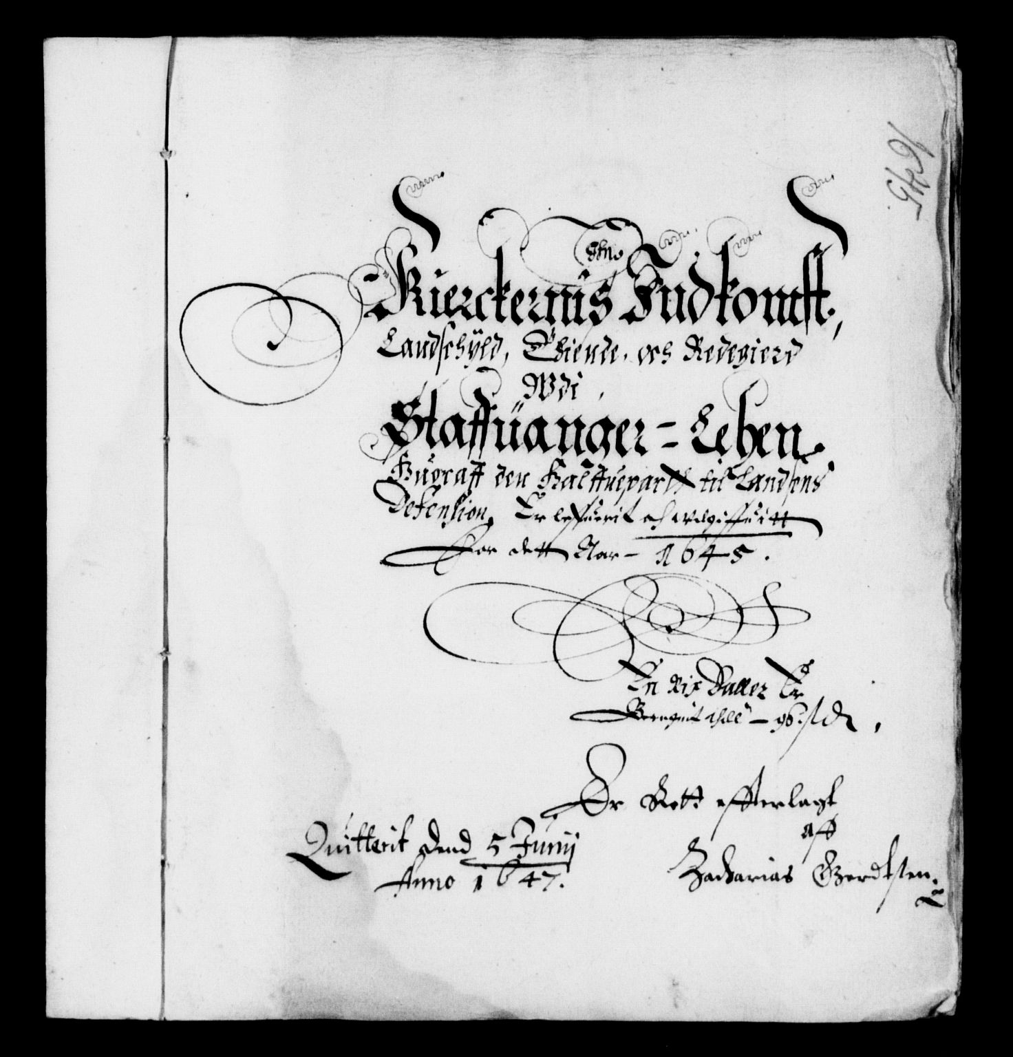 Rentekammeret inntil 1814, Reviderte regnskaper, Lensregnskaper, AV/RA-EA-5023/R/Rb/Rbs/L0029: Stavanger len, 1641-1647