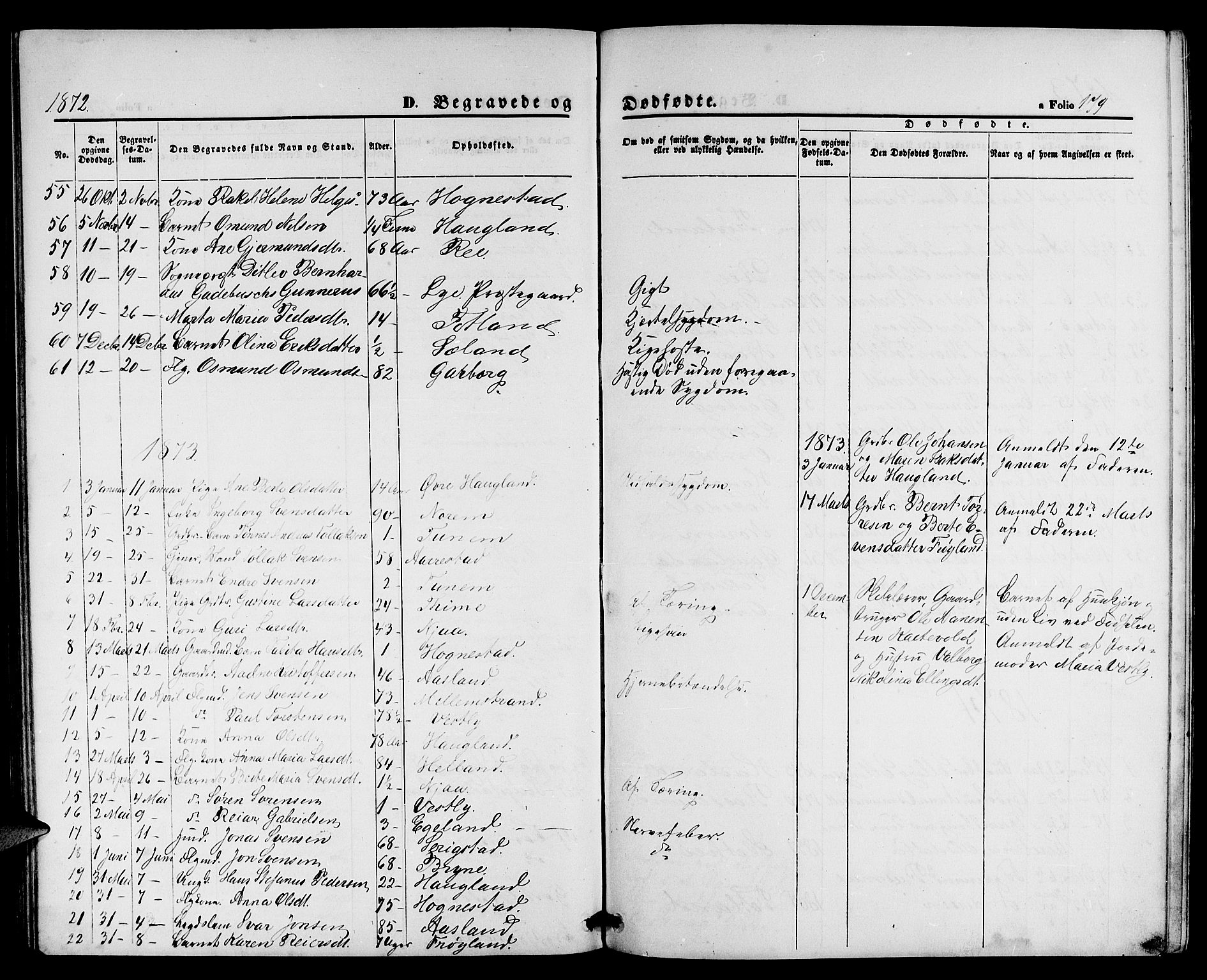 Lye sokneprestkontor, AV/SAST-A-101794/001/30BB/L0004: Klokkerbok nr. B 4, 1868-1878, s. 179