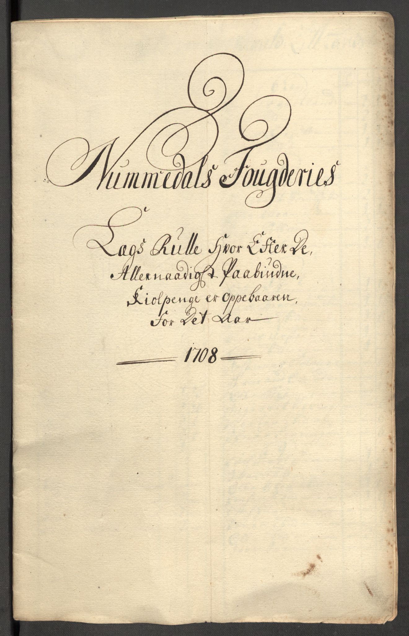 Rentekammeret inntil 1814, Reviderte regnskaper, Fogderegnskap, AV/RA-EA-4092/R64/L4430: Fogderegnskap Namdal, 1707-1708, s. 311