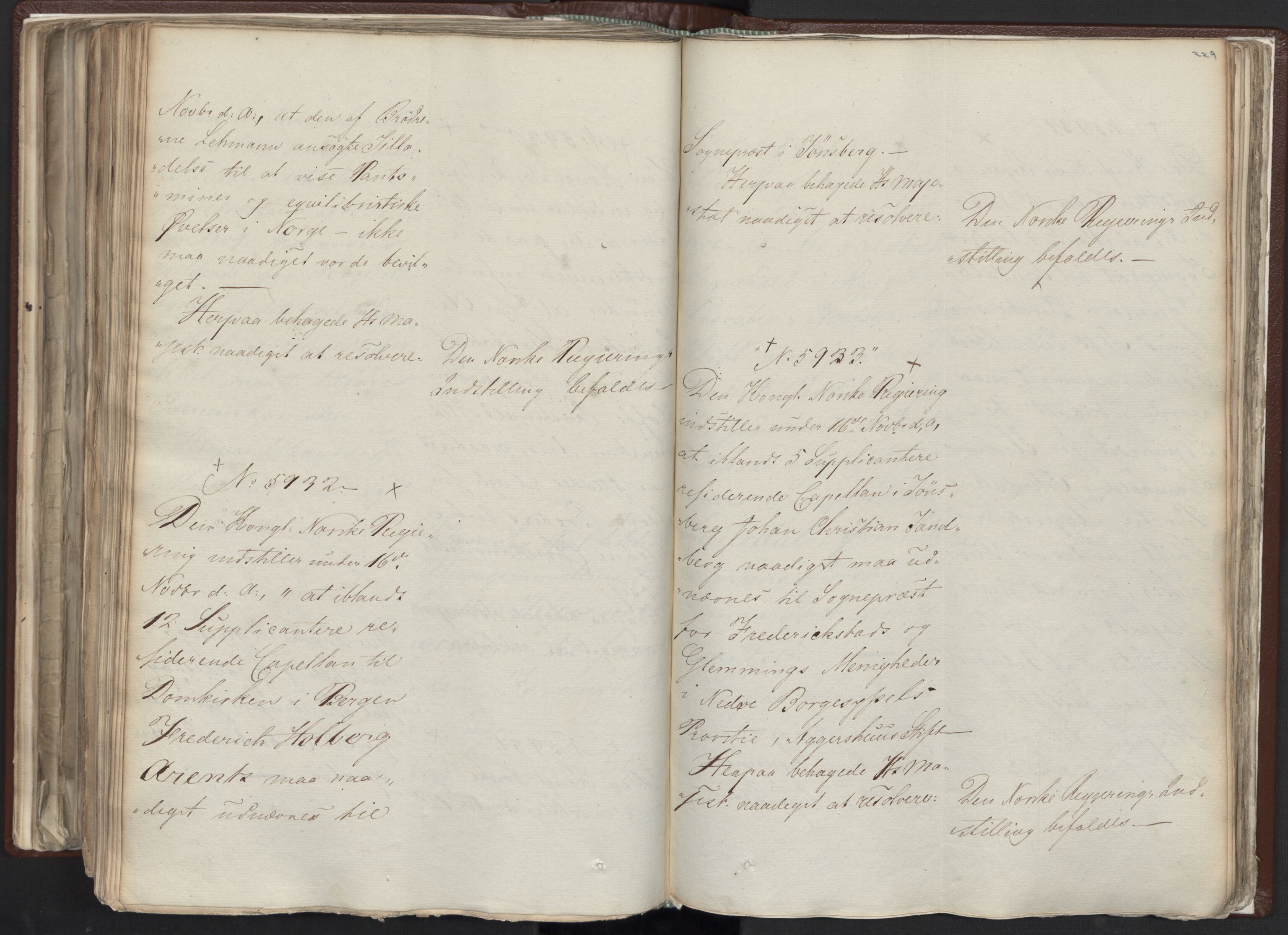 Statsrådssekretariatet, AV/RA-S-1001/A/Ab/L0012: Kgl. res. nr. 5679-6008 II, 1821, s. 228b-229a