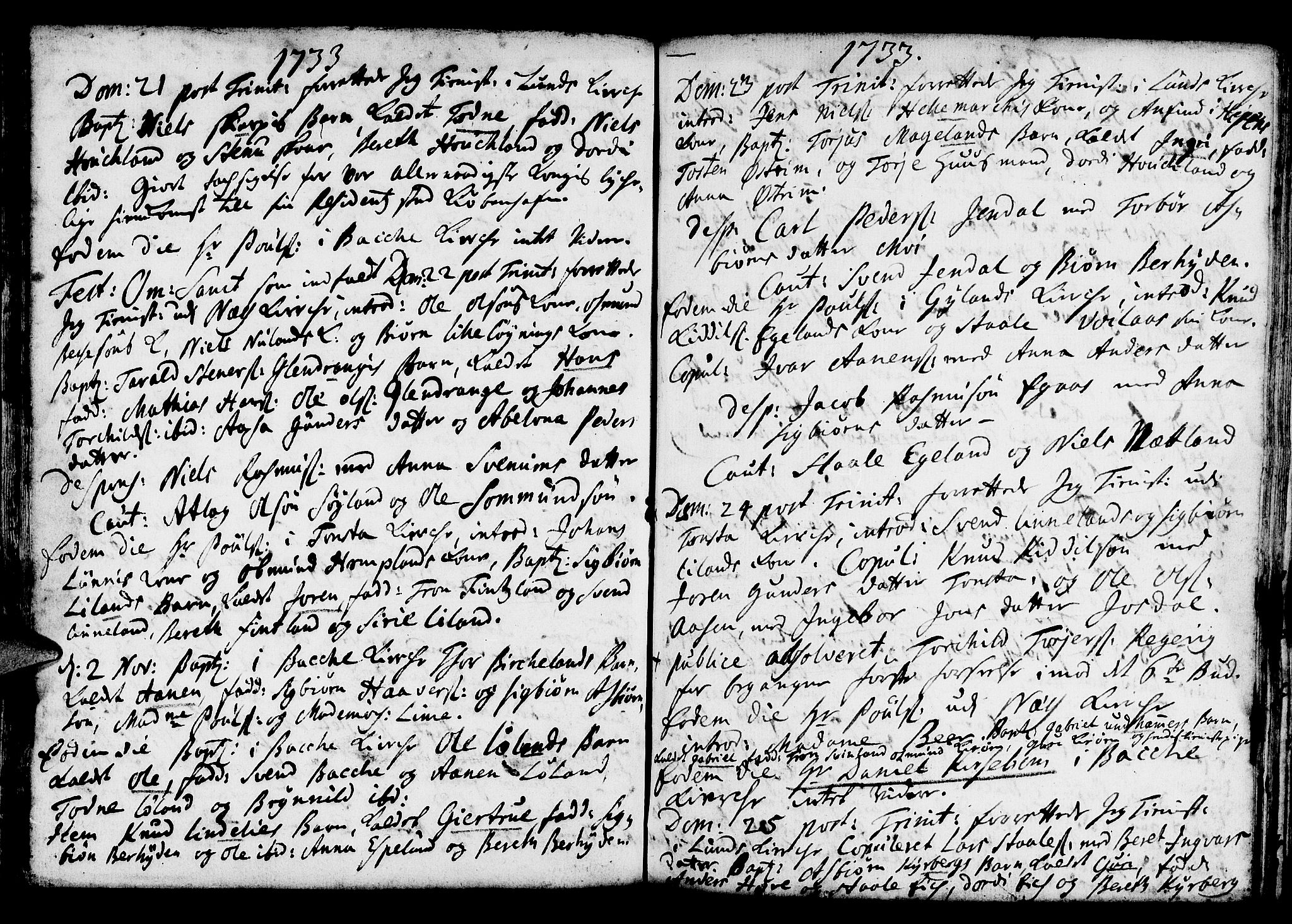 Lund sokneprestkontor, AV/SAST-A-101809/S06/L0001: Ministerialbok nr. A 1, 1724-1737