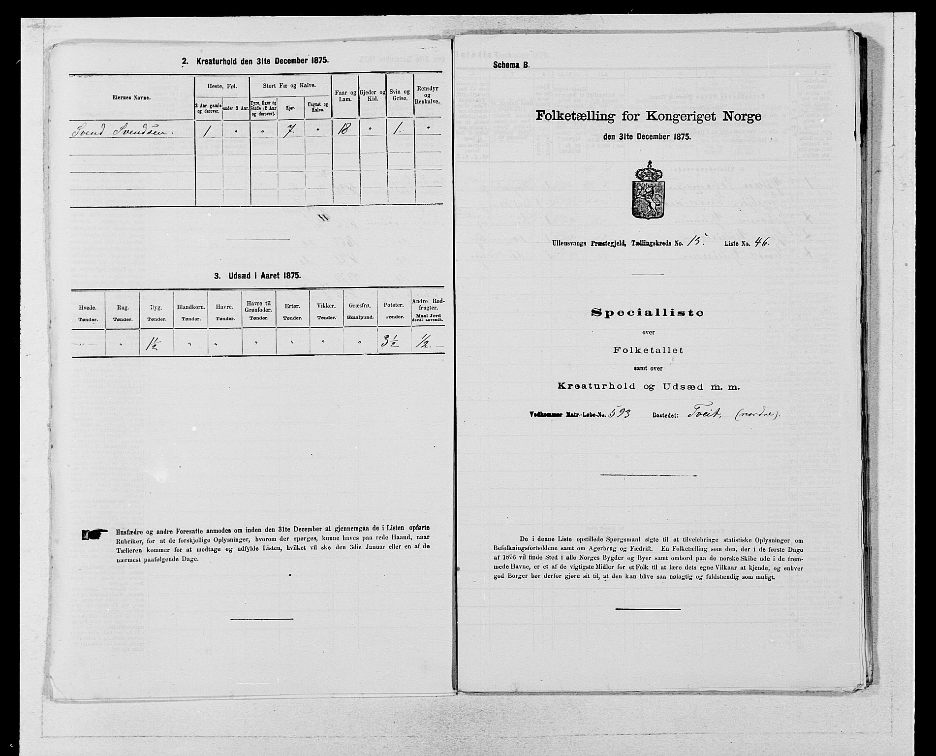 SAB, Folketelling 1875 for 1230P Ullensvang prestegjeld, 1875, s. 1554