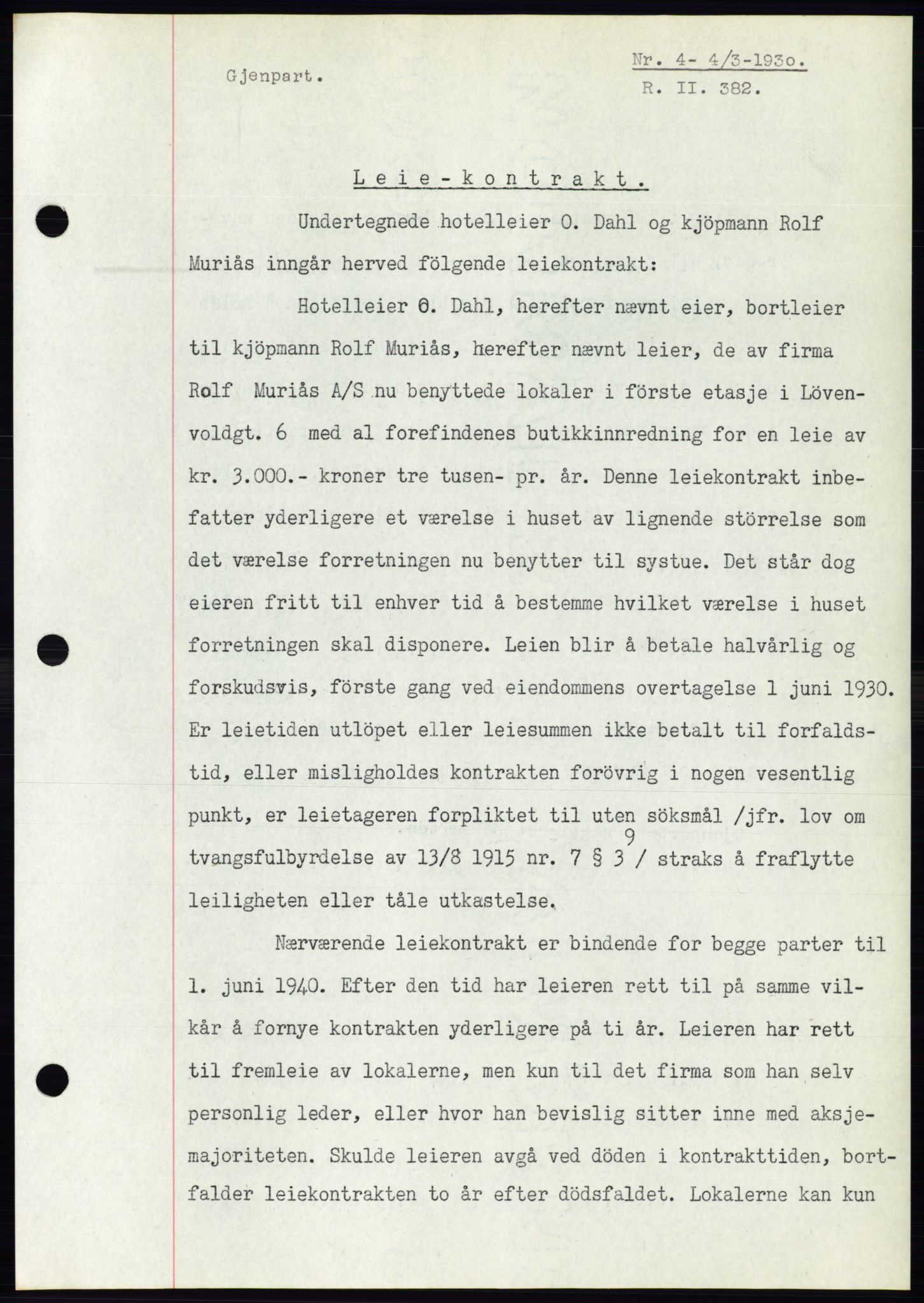 Ålesund byfogd, AV/SAT-A-4384: Pantebok nr. 26, 1930-1930, Tingl.dato: 04.03.1930