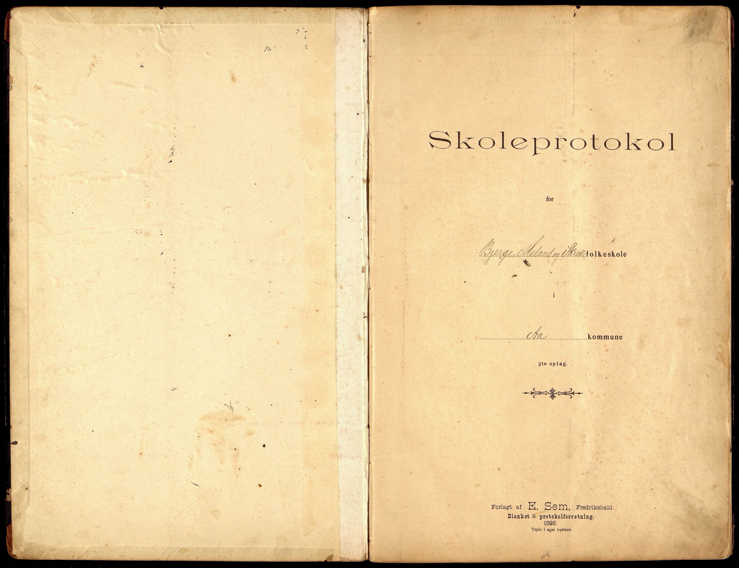 Lyngdal kommune - Berge Skolekrets, ARKSOR/1032LG551/H/L0003: Skoleprotokoll, 1901-1907