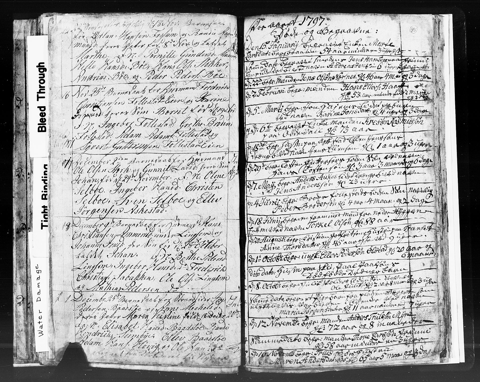 Røyken kirkebøker, AV/SAKO-A-241/G/Ga/L0002: Klokkerbok nr. 2, 1797-1810, s. 45