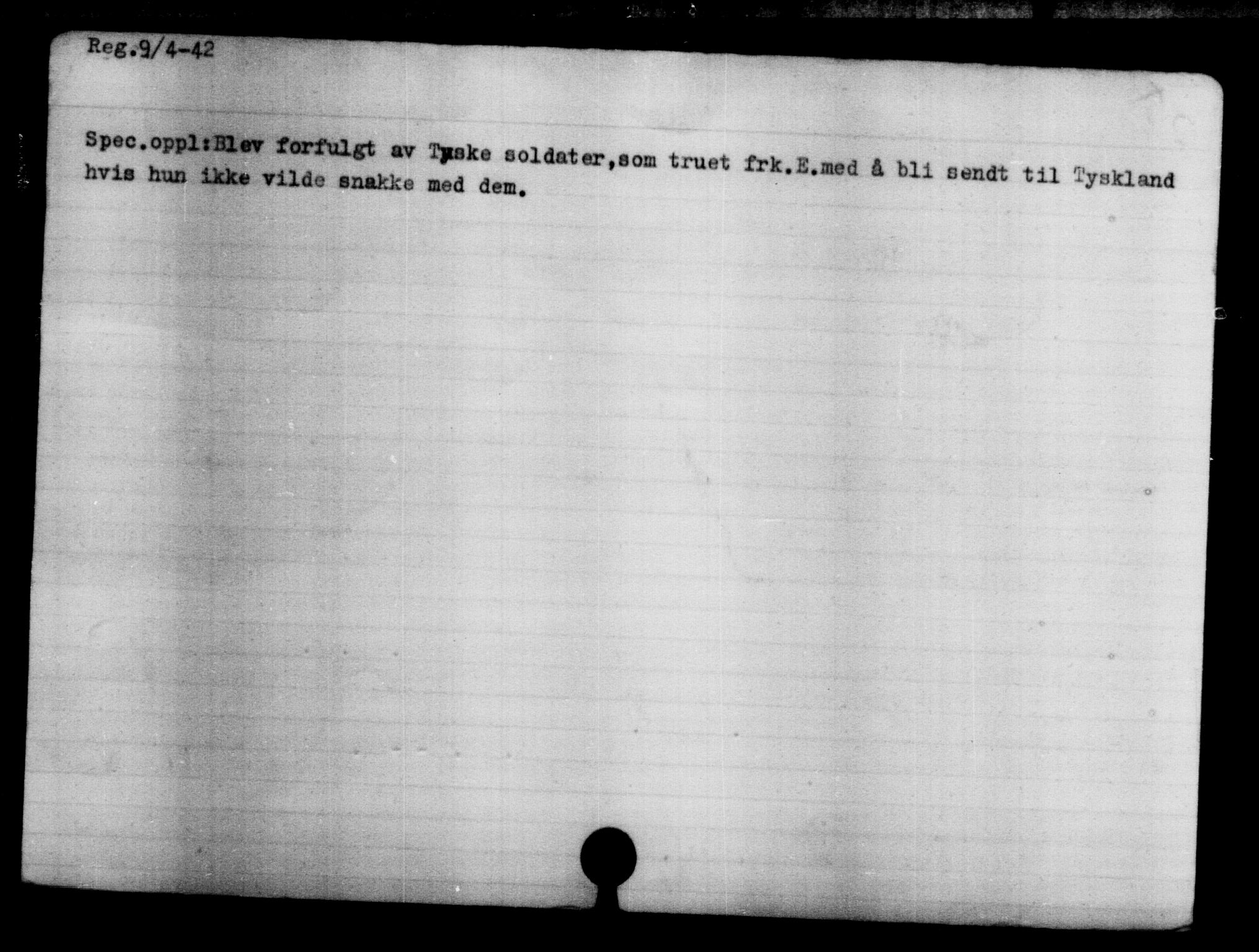 Den Kgl. Norske Legasjons Flyktningskontor, AV/RA-S-6753/V/Va/L0004: Kjesäterkartoteket.  Flyktningenr. 3496-6610, 1940-1945, s. 1003