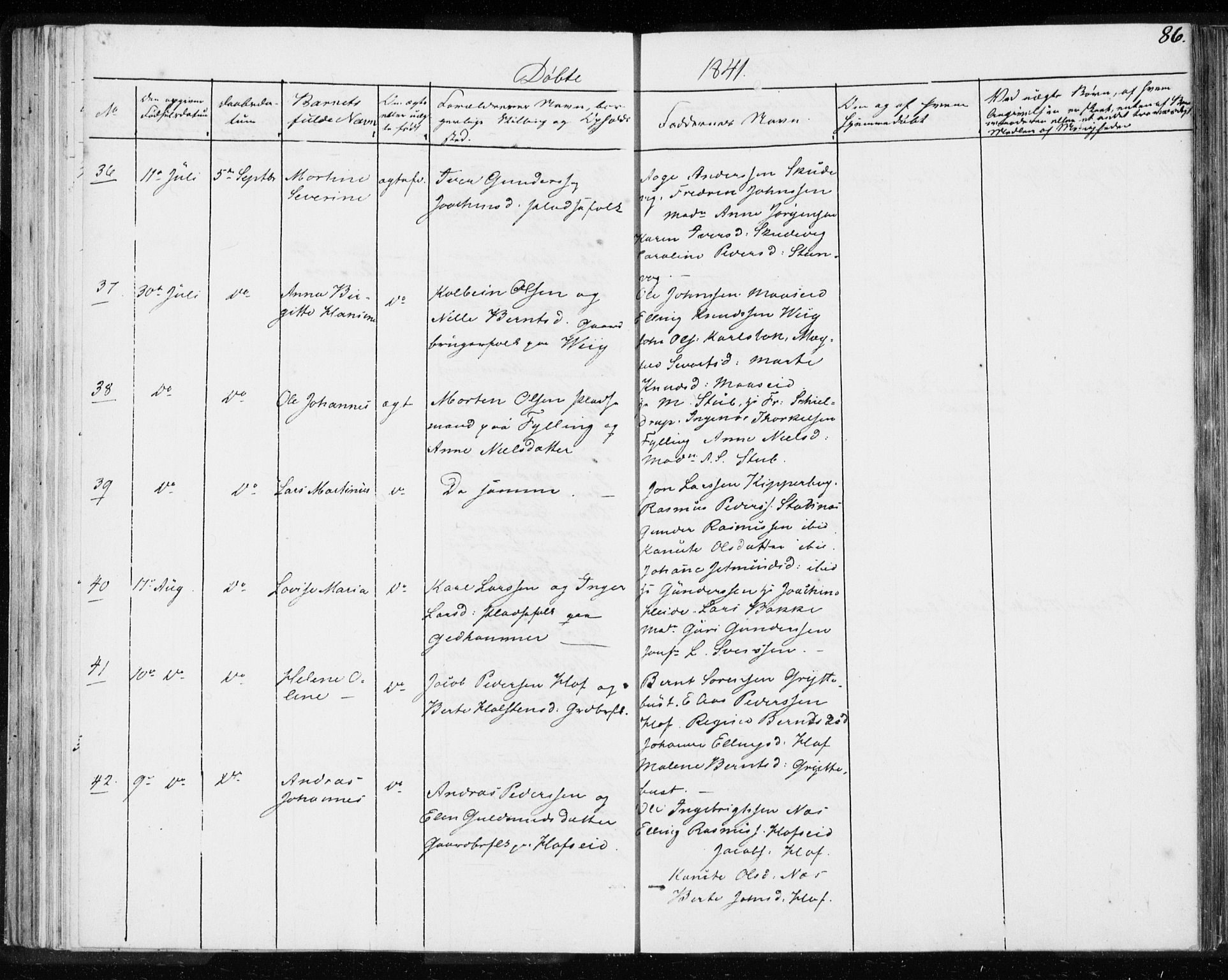 Ministerialprotokoller, klokkerbøker og fødselsregistre - Møre og Romsdal, AV/SAT-A-1454/528/L0414: Residerende kapellans bok nr. 528B02, 1833-1844, s. 86