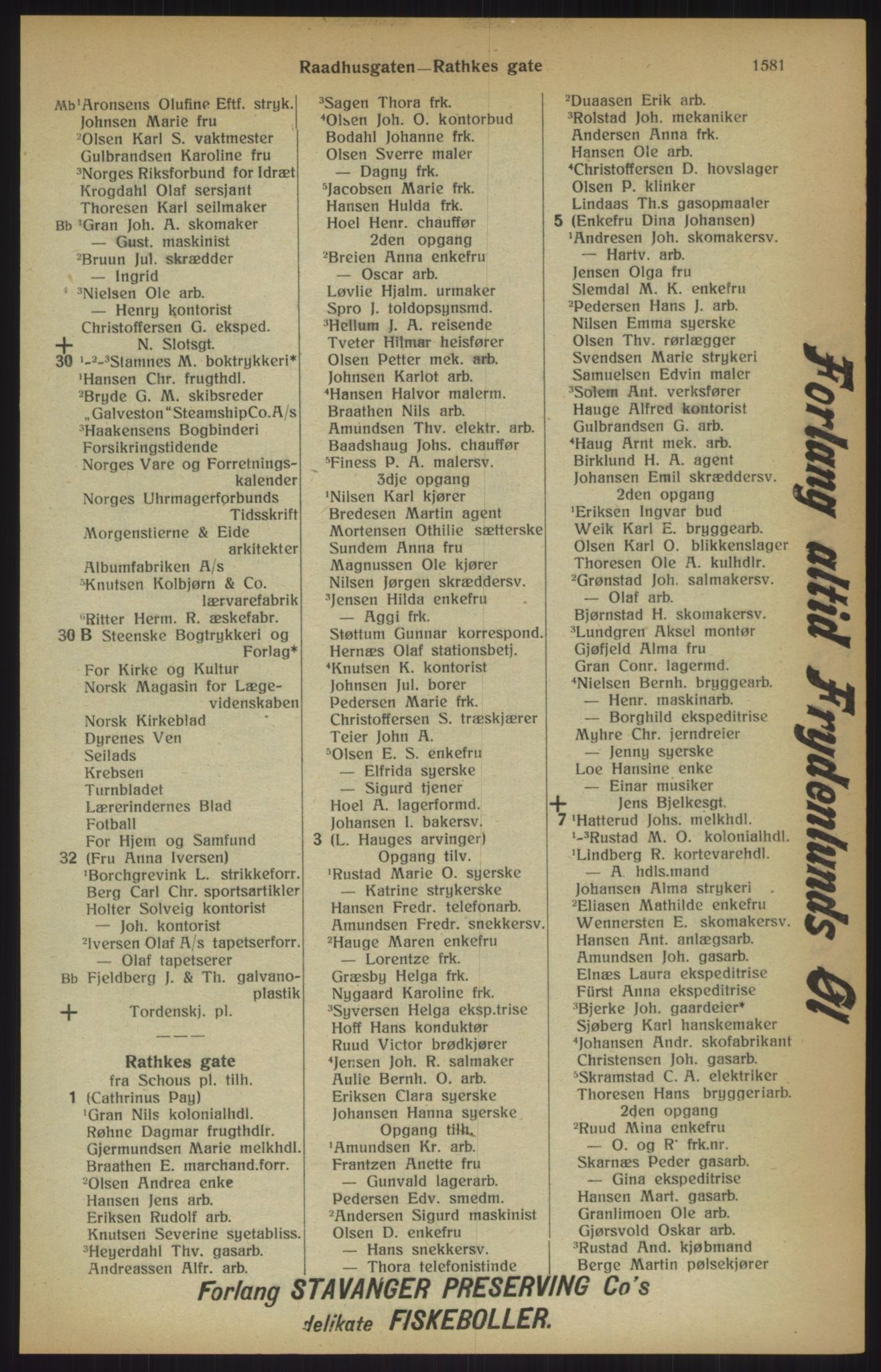 Kristiania/Oslo adressebok, PUBL/-, 1915, s. 1581