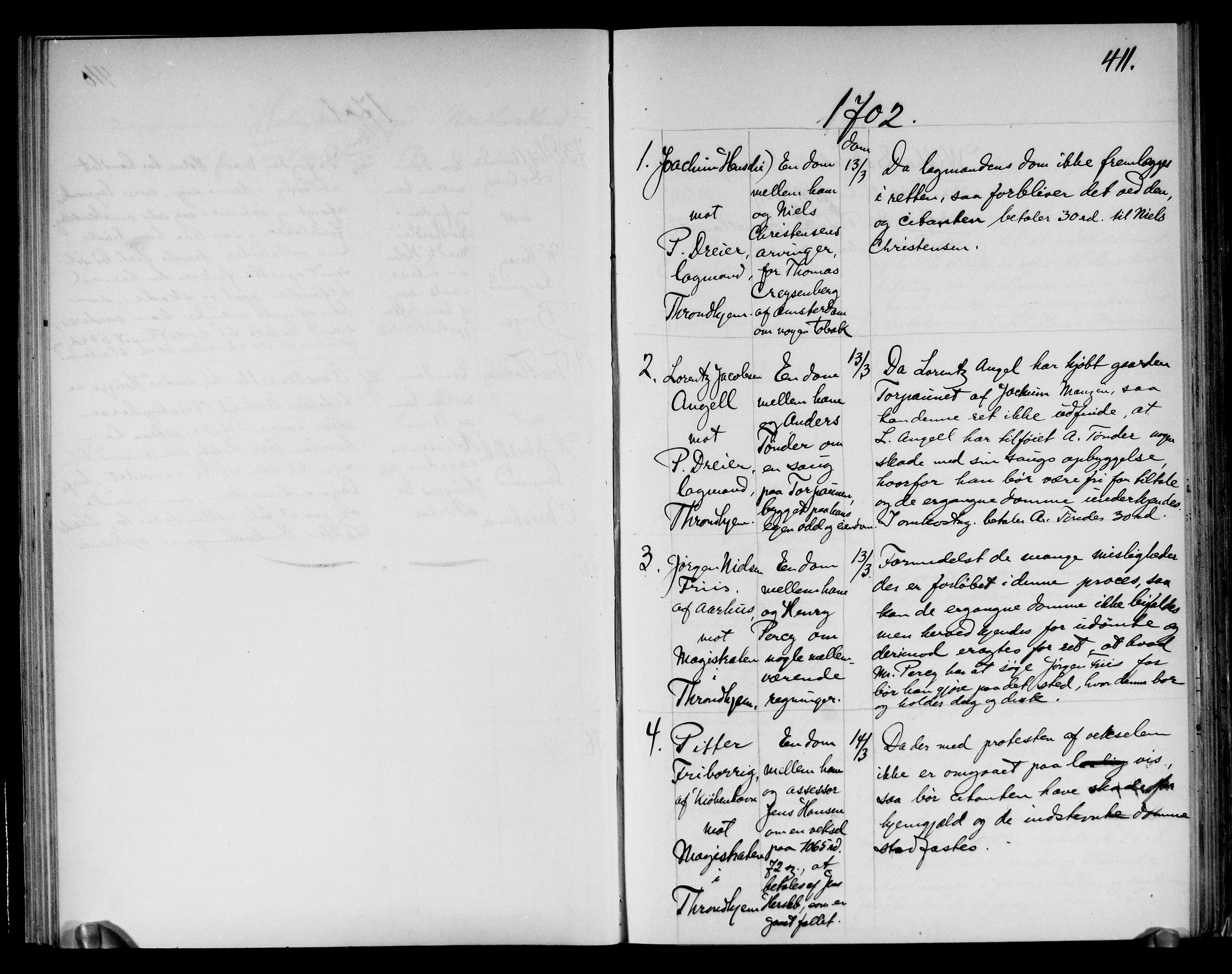 Overhoffretten 1667-1797, AV/RA-EA-2884, 1699-1709, s. 411