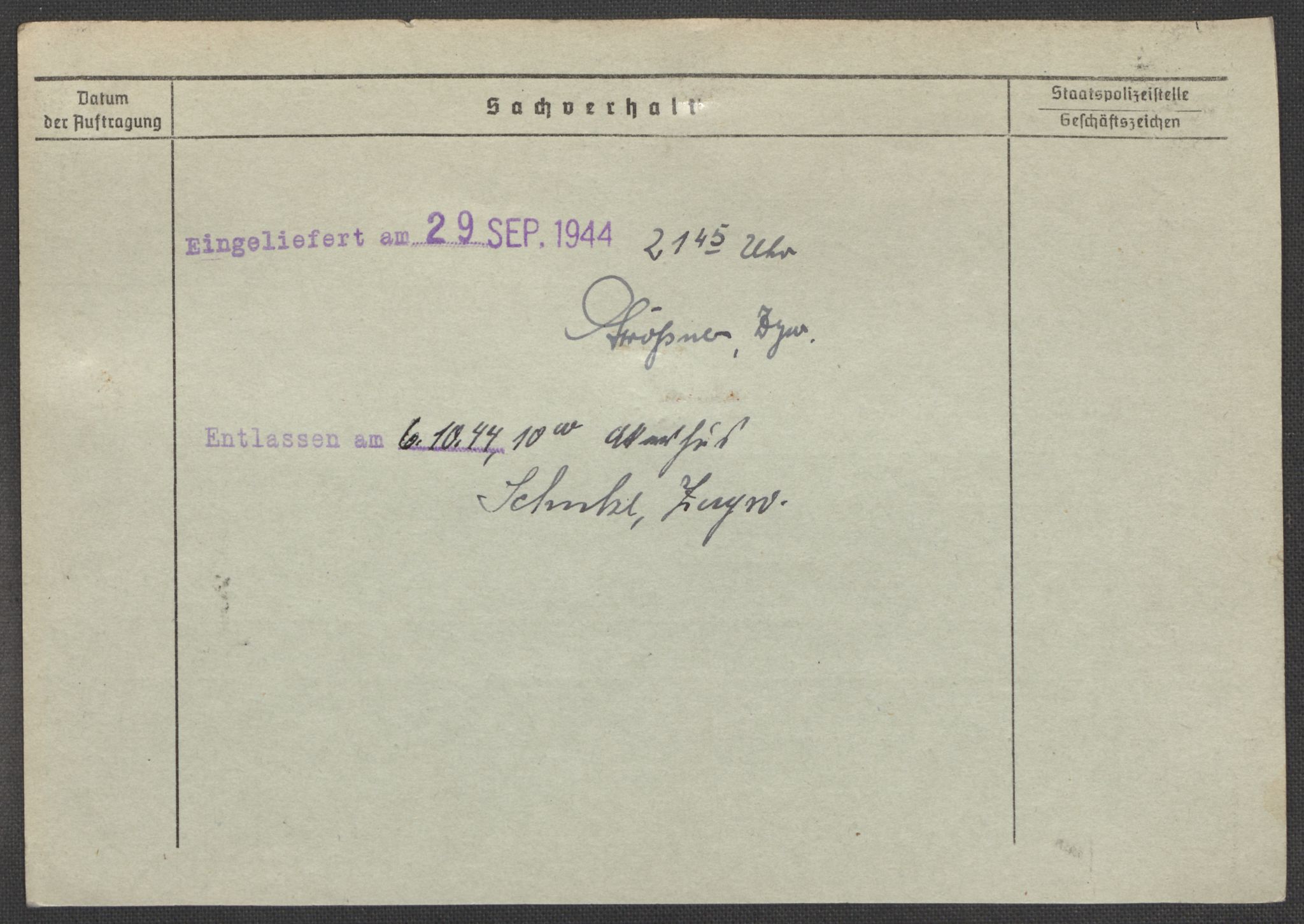 Befehlshaber der Sicherheitspolizei und des SD, RA/RAFA-5969/E/Ea/Eaa/L0010: Register over norske fanger i Møllergata 19: Sø-Å, 1940-1945, s. 1155