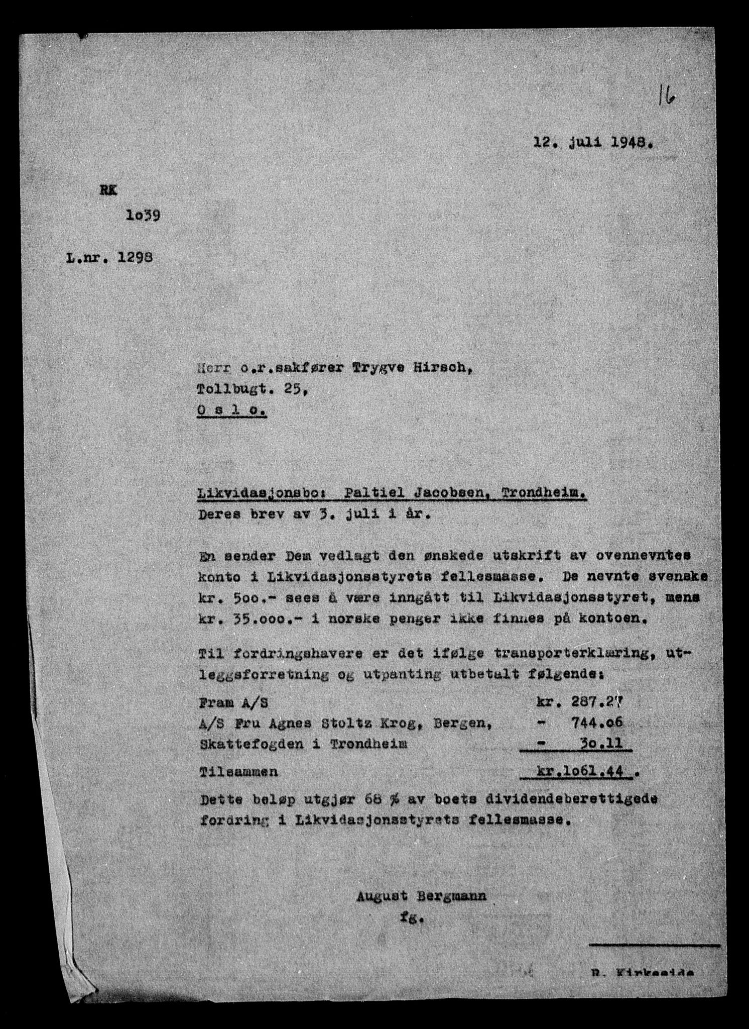 Justisdepartementet, Tilbakeføringskontoret for inndratte formuer, AV/RA-S-1564/H/Hc/Hca/L0899: --, 1945-1947, s. 45