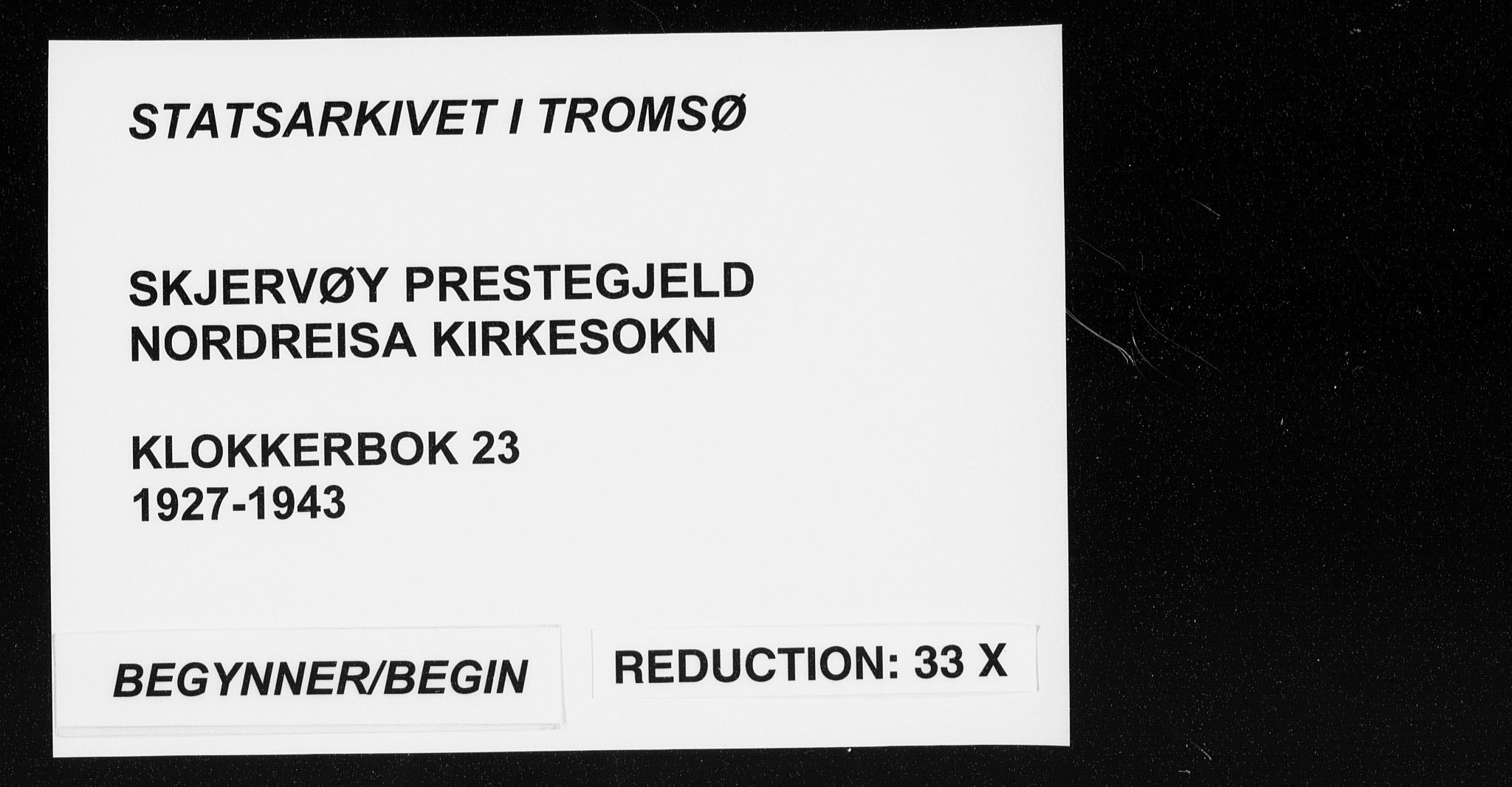Skjervøy sokneprestkontor, SATØ/S-1300/H/Ha/Hab/L0023klokker: Klokkerbok nr. 23, 1927-1943
