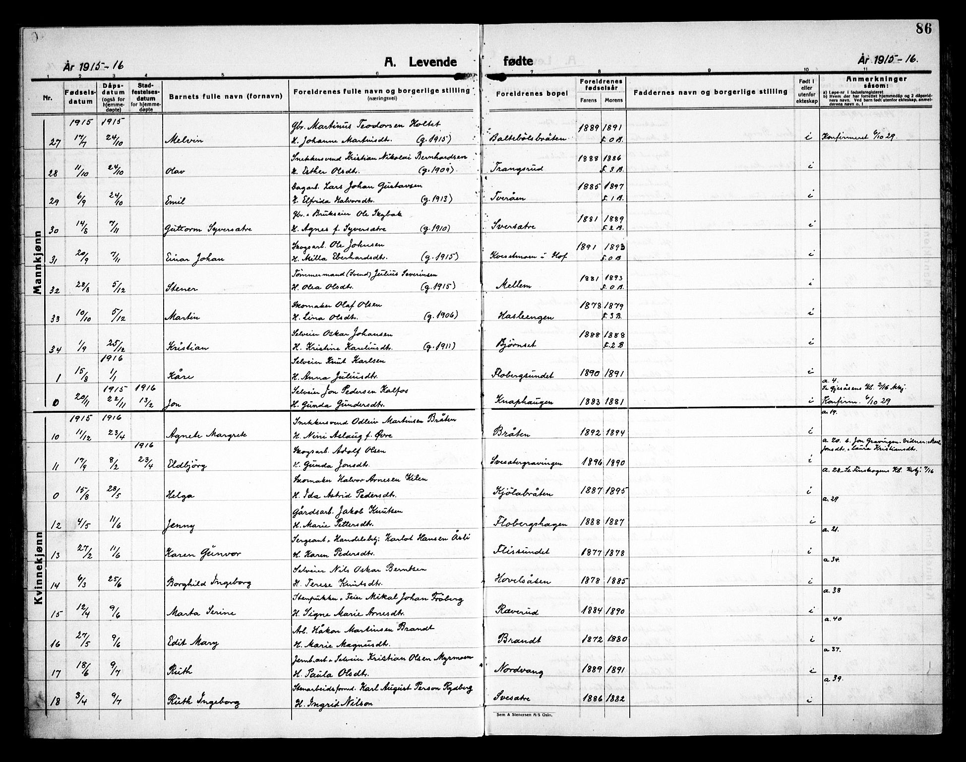 Åsnes prestekontor, SAH/PREST-042/H/Ha/Haa/L0000C: Ministerialbok nr. 0A, 1890-1929, s. 86