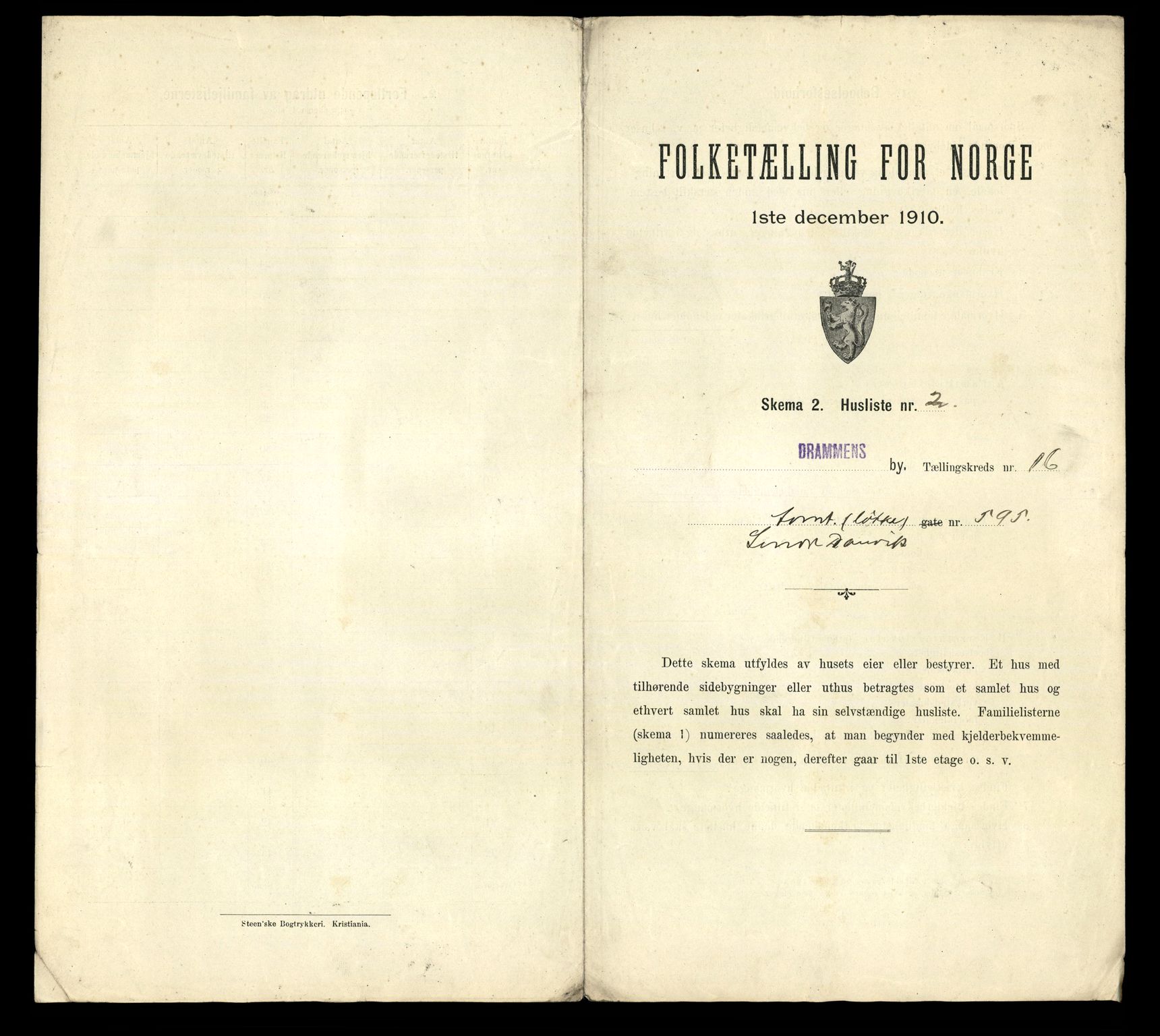 RA, Folketelling 1910 for 0602 Drammen kjøpstad, 1910, s. 10368