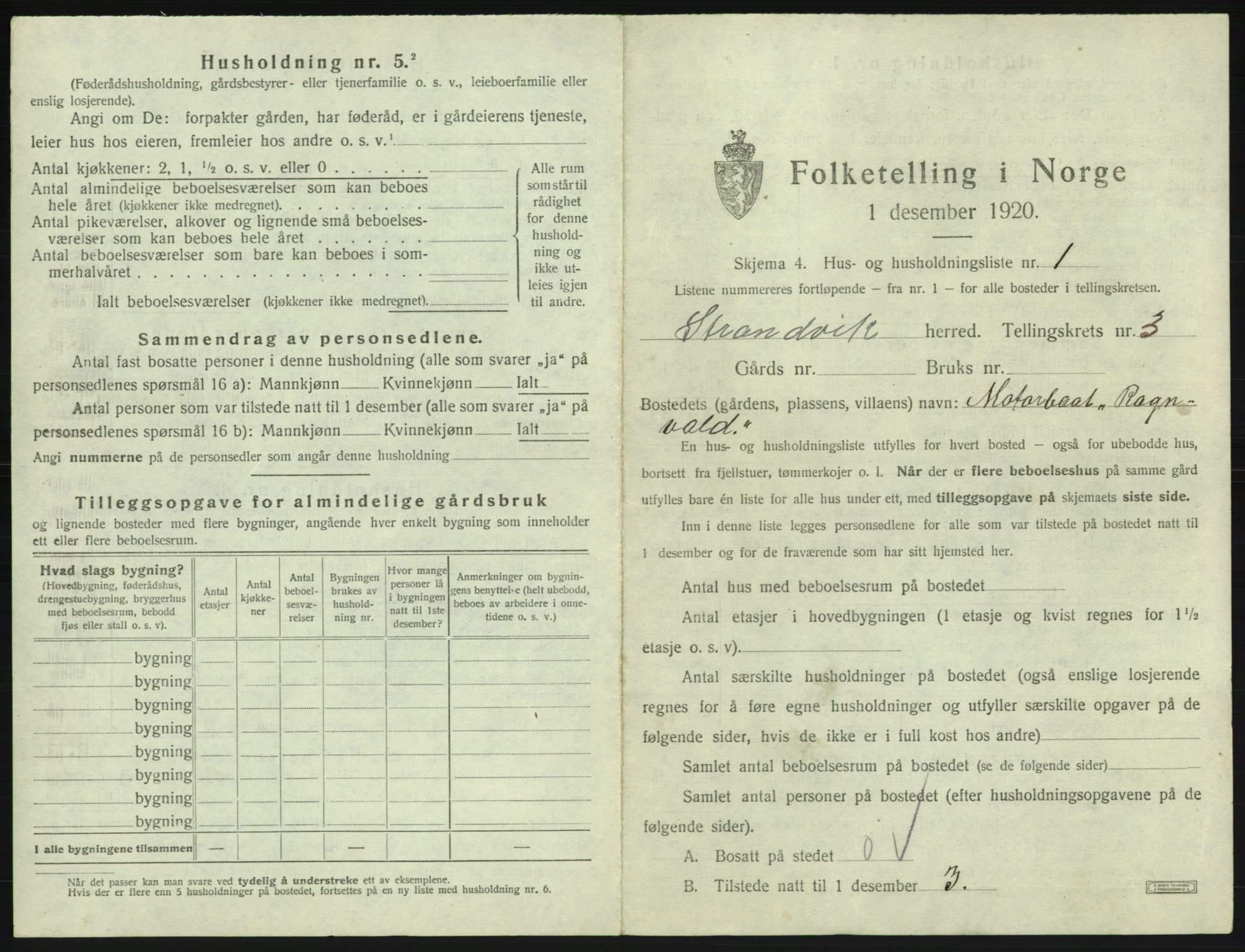 SAB, Folketelling 1920 for 1240 Strandvik herred, 1920, s. 286