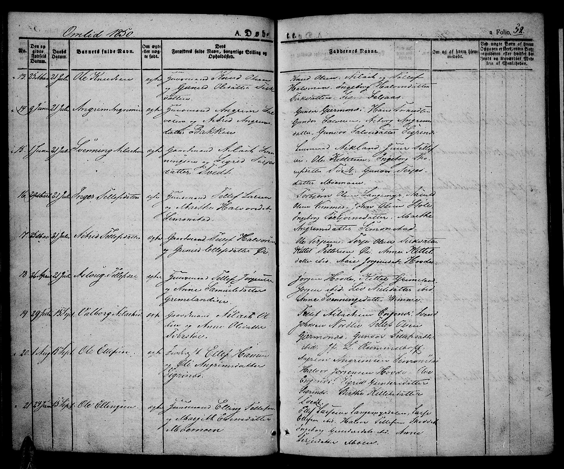 Åmli sokneprestkontor, AV/SAK-1111-0050/F/Fa/Fac/L0007: Ministerialbok nr. A 7 /1, 1829-1851, s. 52