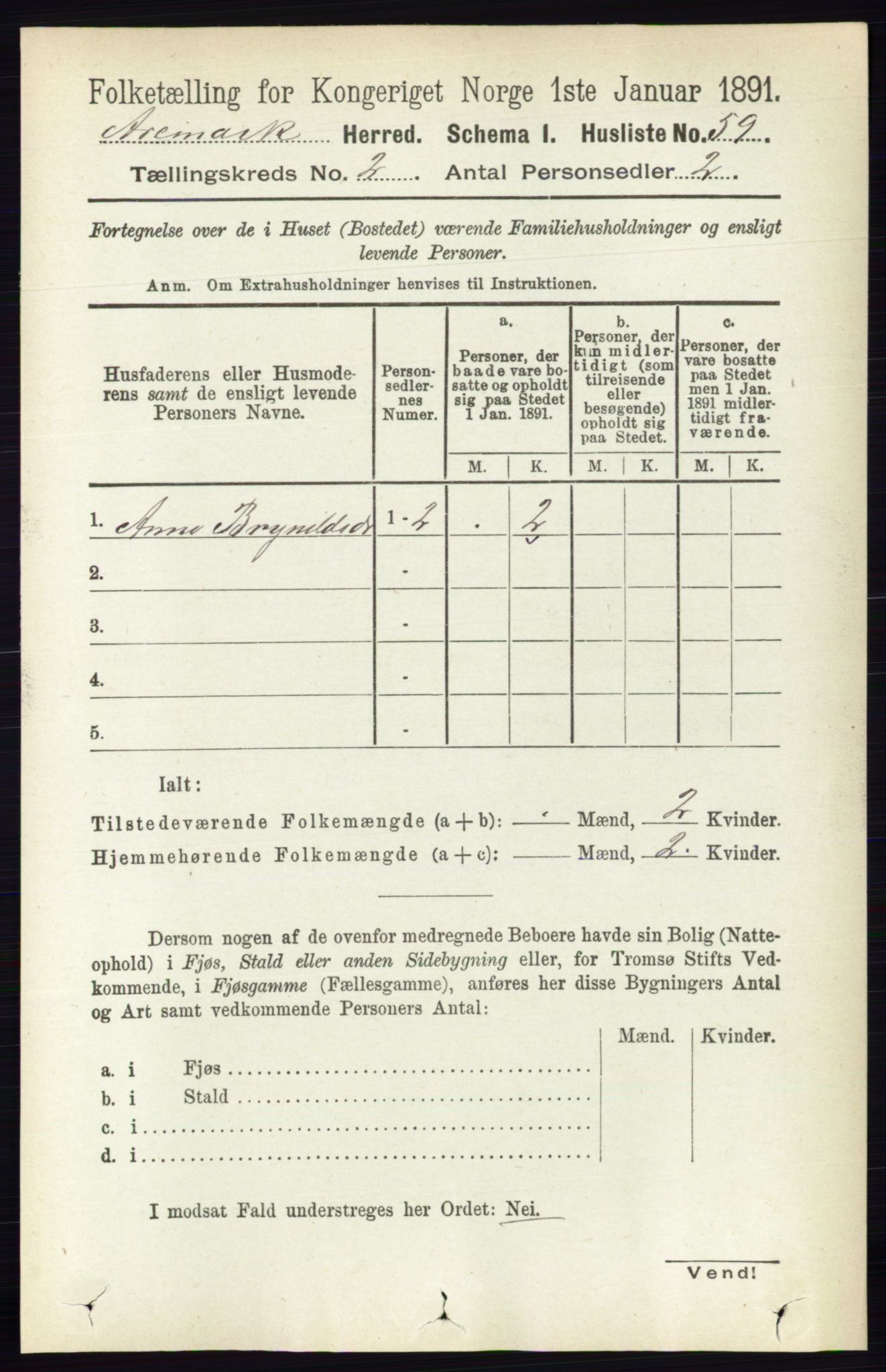 RA, Folketelling 1891 for 0118 Aremark herred, 1891, s. 838