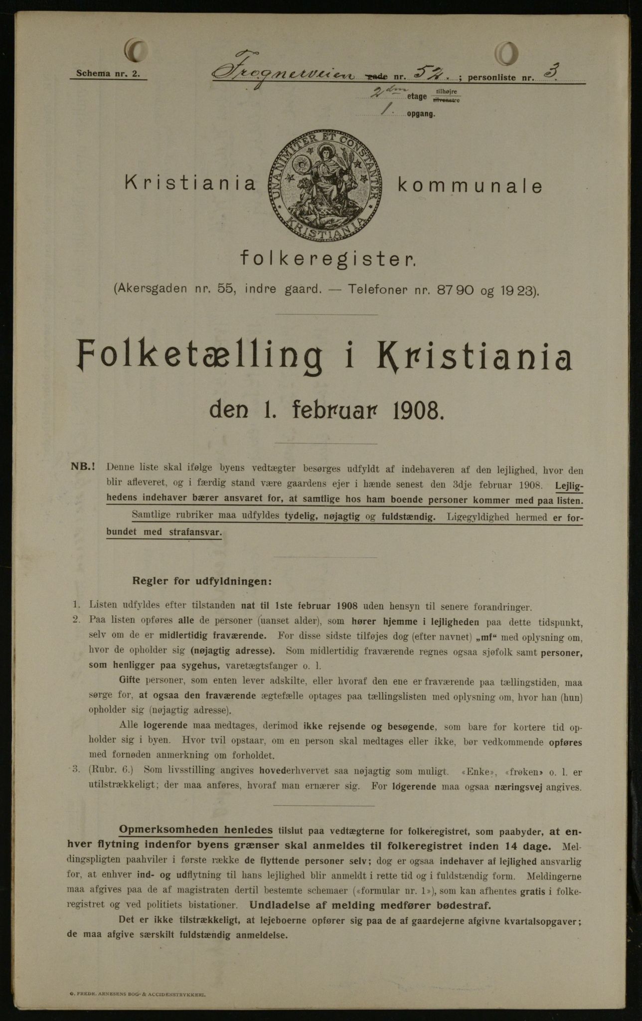 OBA, Kommunal folketelling 1.2.1908 for Kristiania kjøpstad, 1908, s. 25083