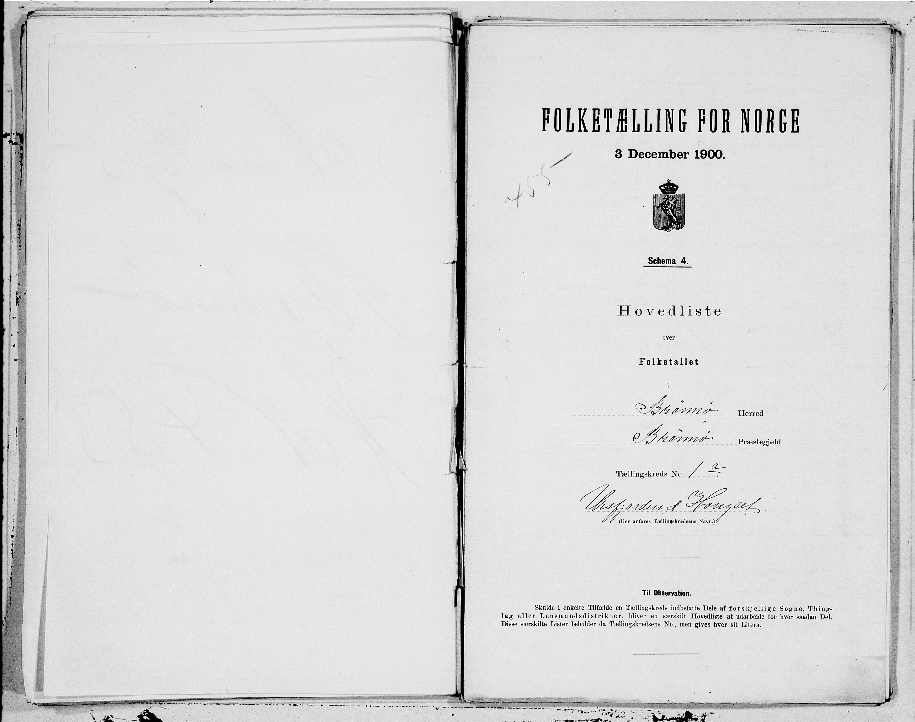 SAT, Folketelling 1900 for 1814 Brønnøy herred, 1900, s. 2