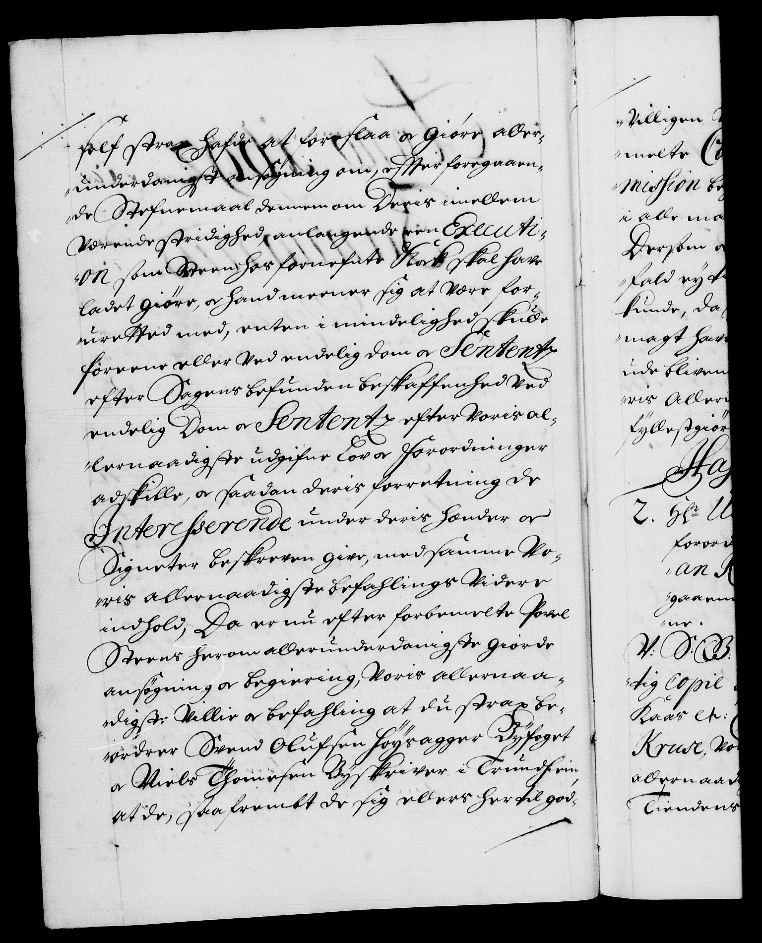 Danske Kanselli 1572-1799, AV/RA-EA-3023/F/Fc/Fca/Fcab/L0015: Norske tegnelser (mikrofilm), 1692-1699, s. 1b