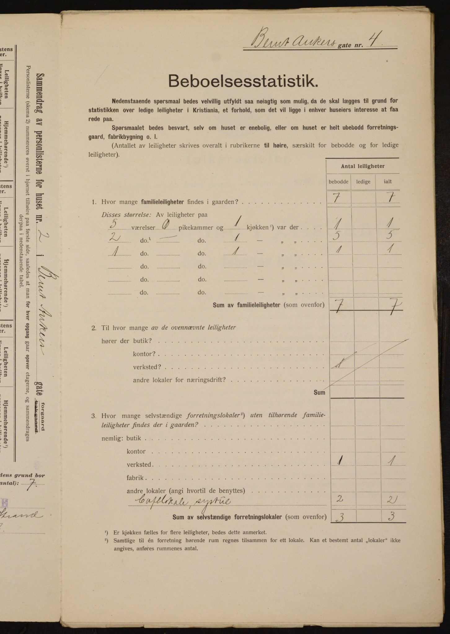 OBA, Kommunal folketelling 1.2.1912 for Kristiania, 1912, s. 4562