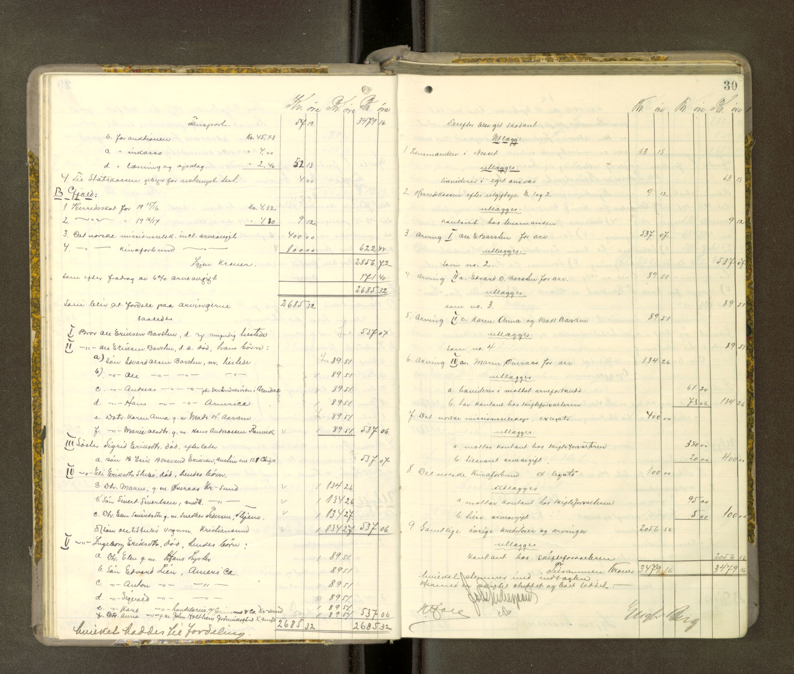 Romsdal sorenskriveri, AV/SAT-A-4149/1/3/3A/L0021: Skifteutlodnings Protokoll 7, 1916-1920, s. 29b-30a