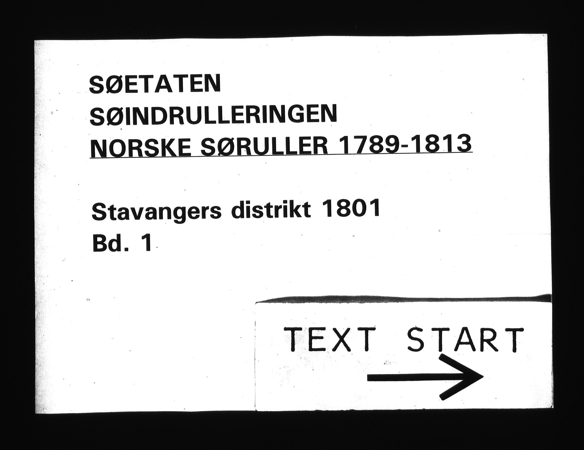 Sjøetaten, RA/EA-3110/F/L0282: Stavanger distrikt, bind 1, 1801