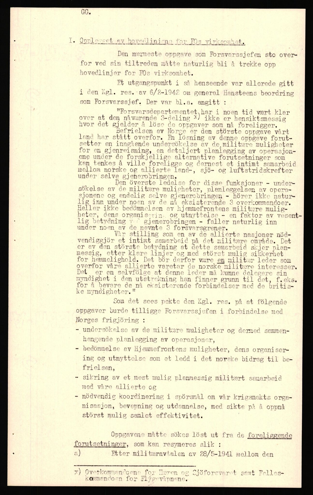 Forsvaret, Forsvarets krigshistoriske avdeling, AV/RA-RAFA-2017/Y/Yf/L0211: II-C-11-2140  -  Forsvarets overkommandos virksomhet utenfor Norge, 1940-1945, s. 6