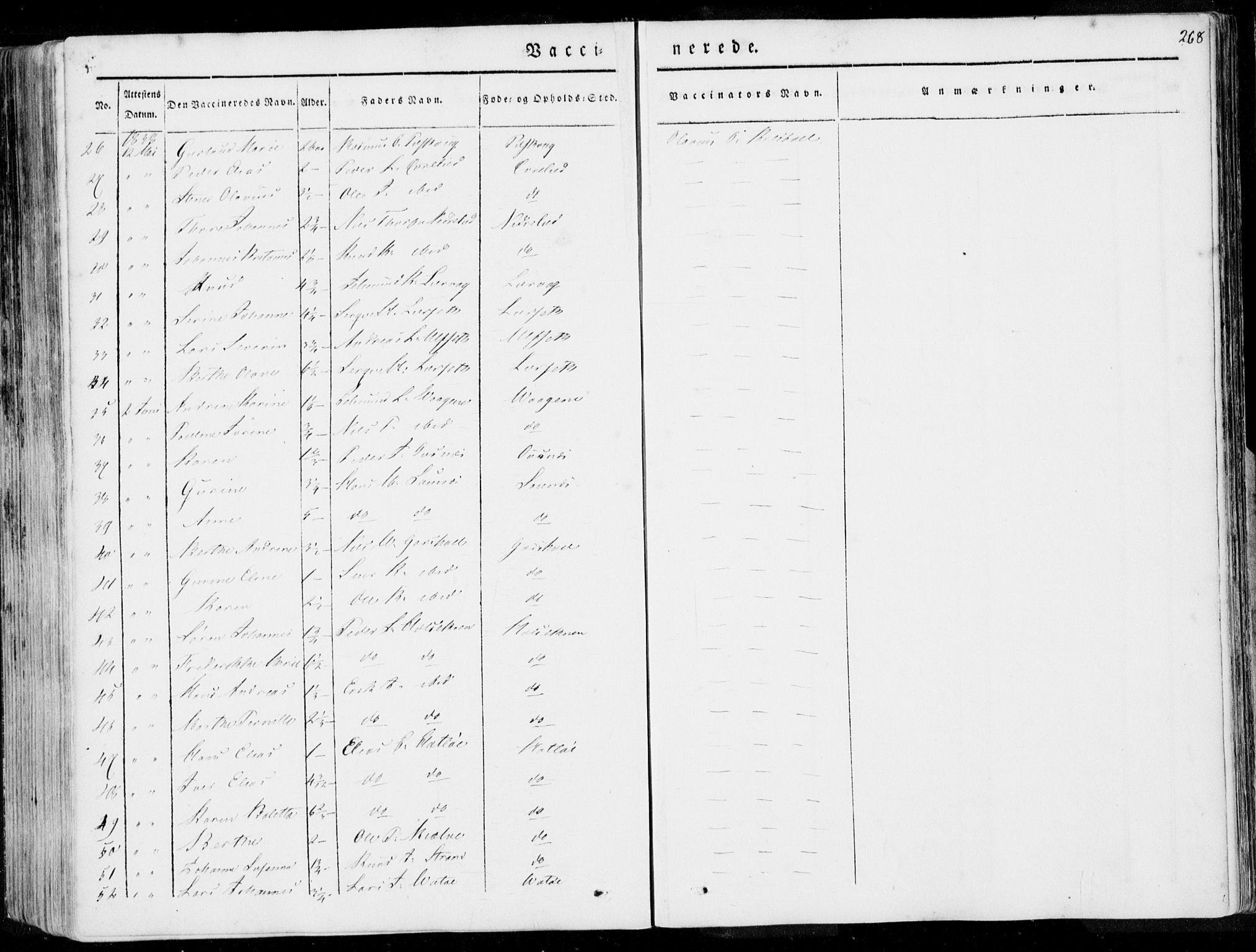 Ministerialprotokoller, klokkerbøker og fødselsregistre - Møre og Romsdal, AV/SAT-A-1454/509/L0104: Ministerialbok nr. 509A02, 1833-1847, s. 268