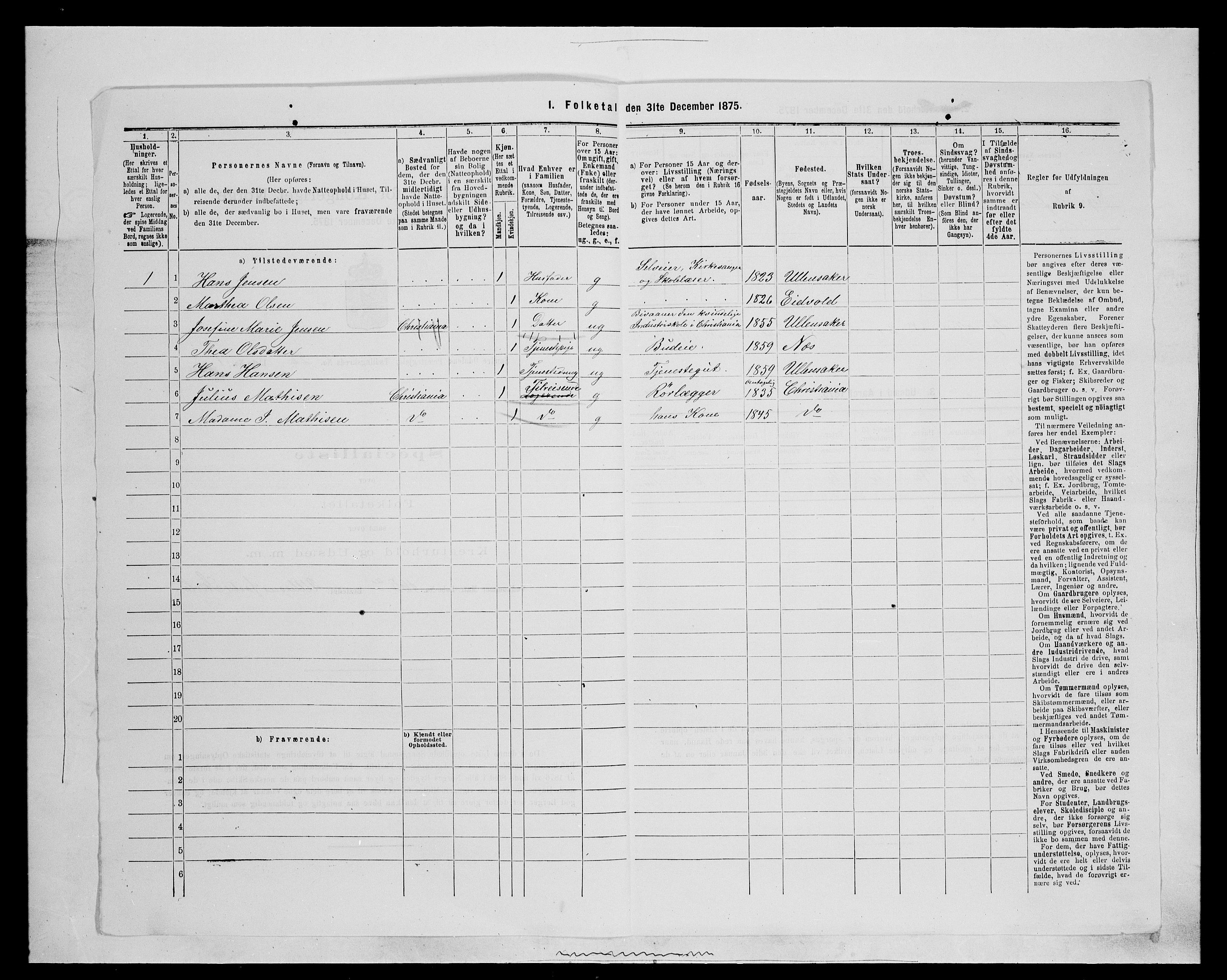 SAH, Folketelling 1875 for 0419P Sør-Odal prestegjeld, 1875, s. 1567