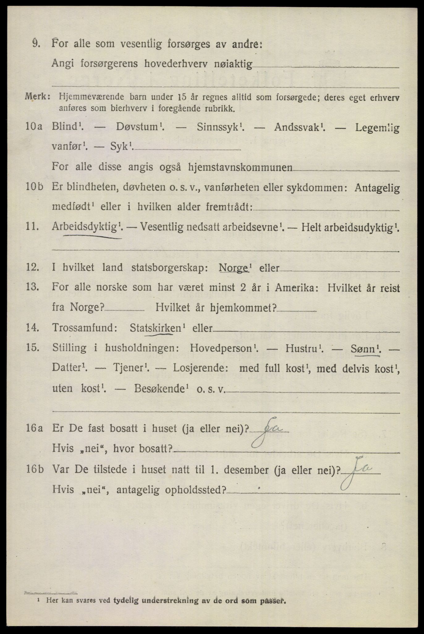 SAKO, Folketelling 1920 for 0617 Gol herred, 1920, s. 2195