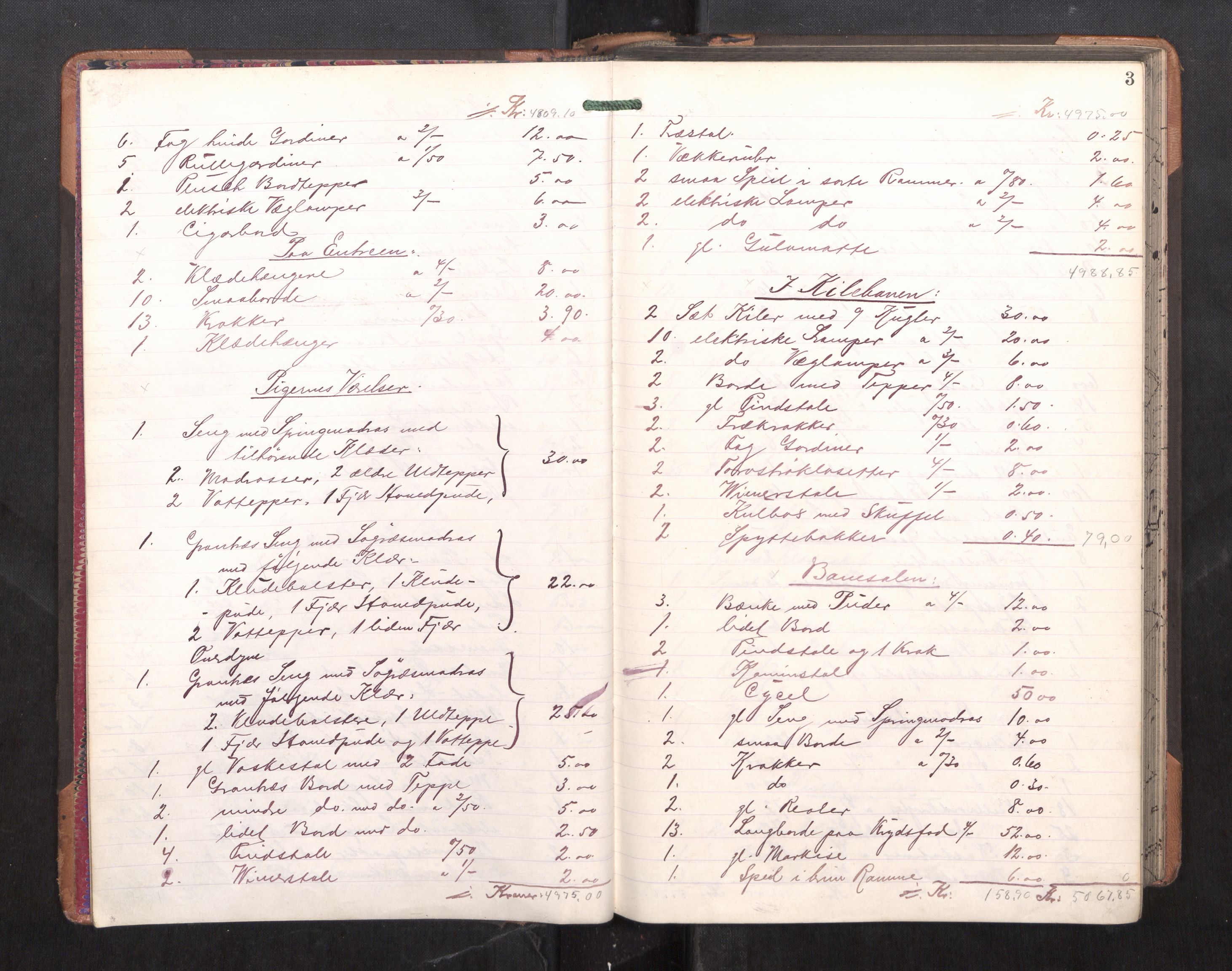 Trondheim byfogd, AV/SAT-A-0003/1/3/3C/L0024: Skifteregistreringsprotokoll - 22/3-29/1. (u/ register), 1905-1908, s. 3