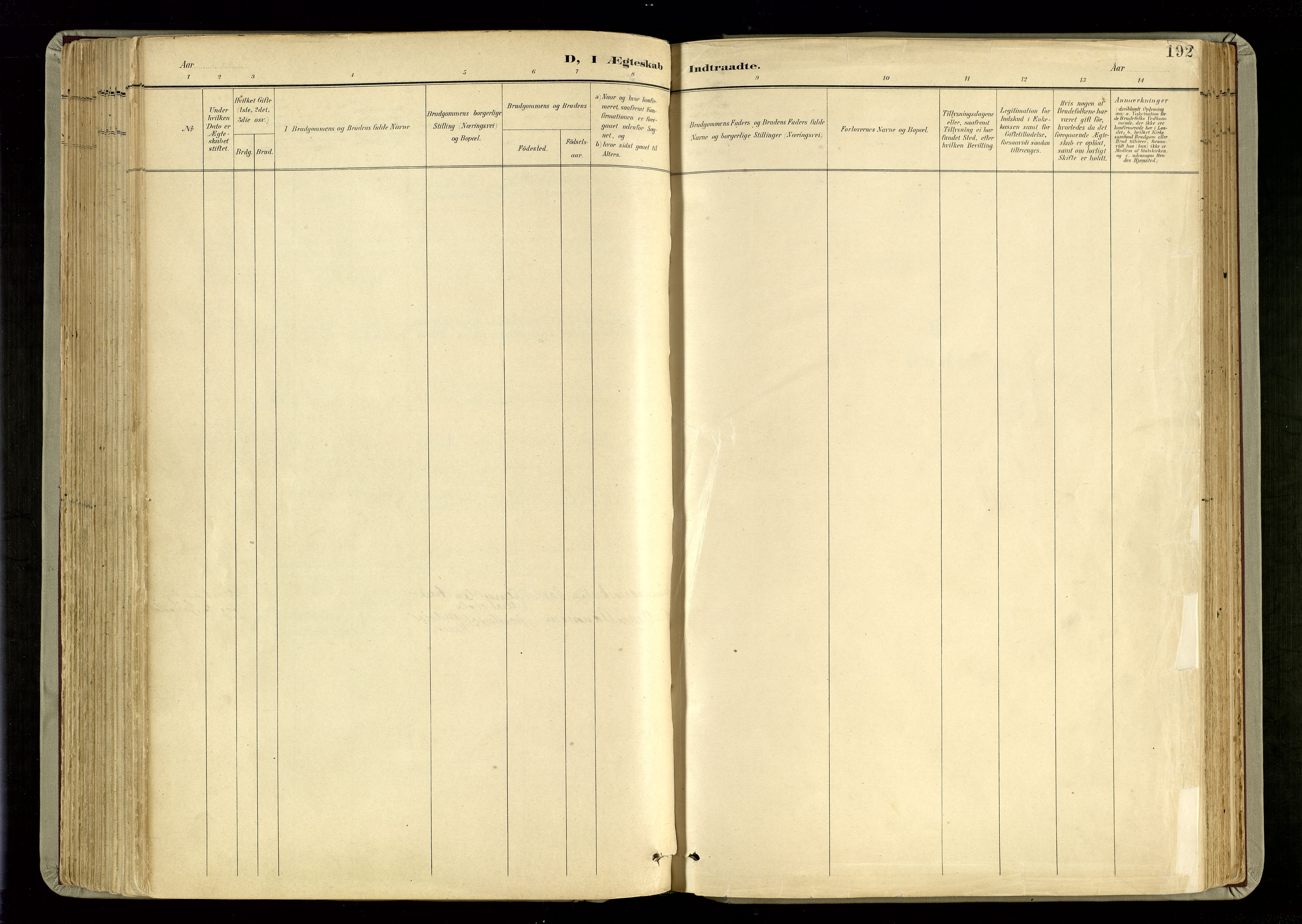 Hommedal sokneprestkontor, SAK/1111-0023/F/Fa/Fab/L0007: Ministerialbok nr. A 7, 1898-1924, s. 192